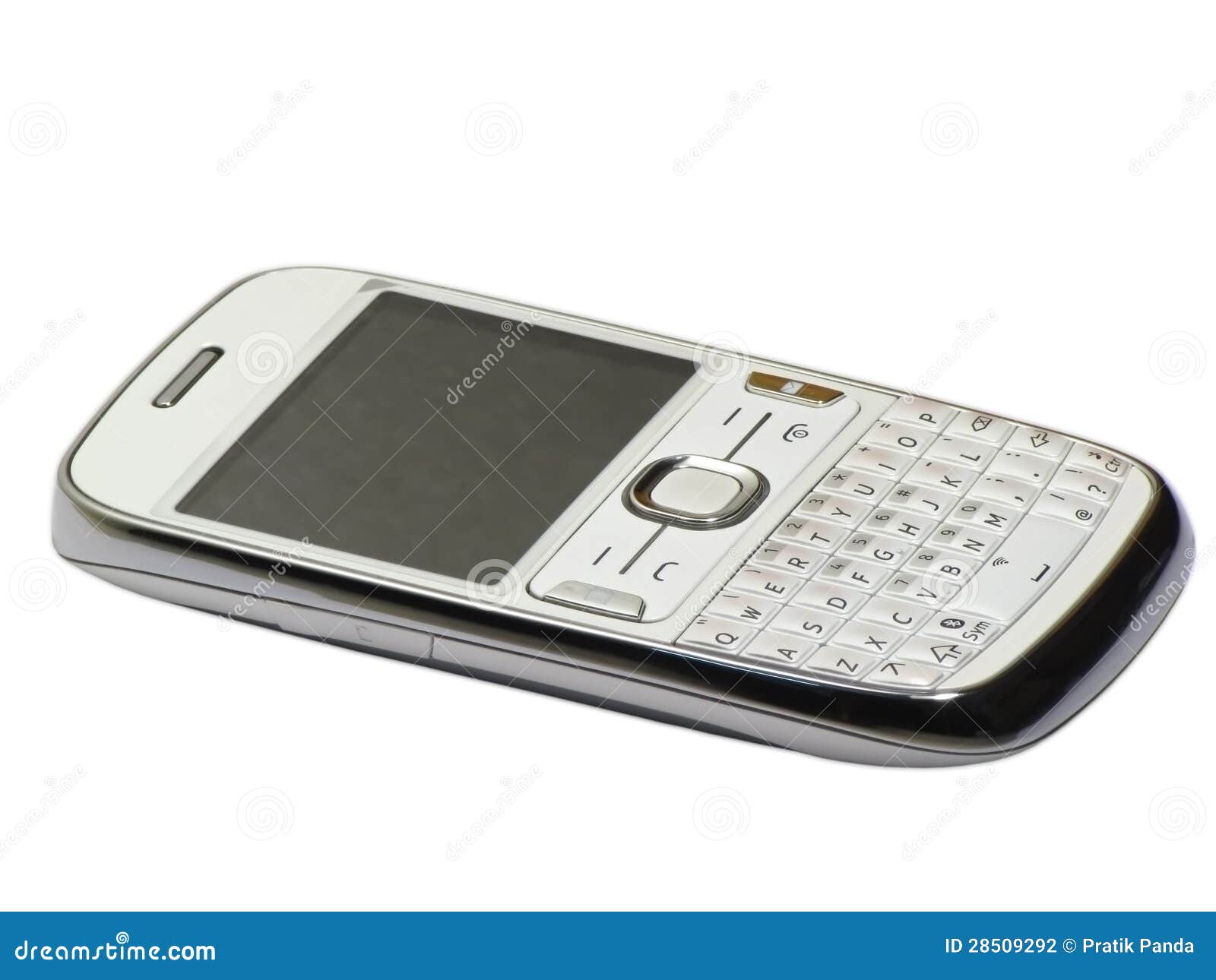 qwerty modern smartphone  on white