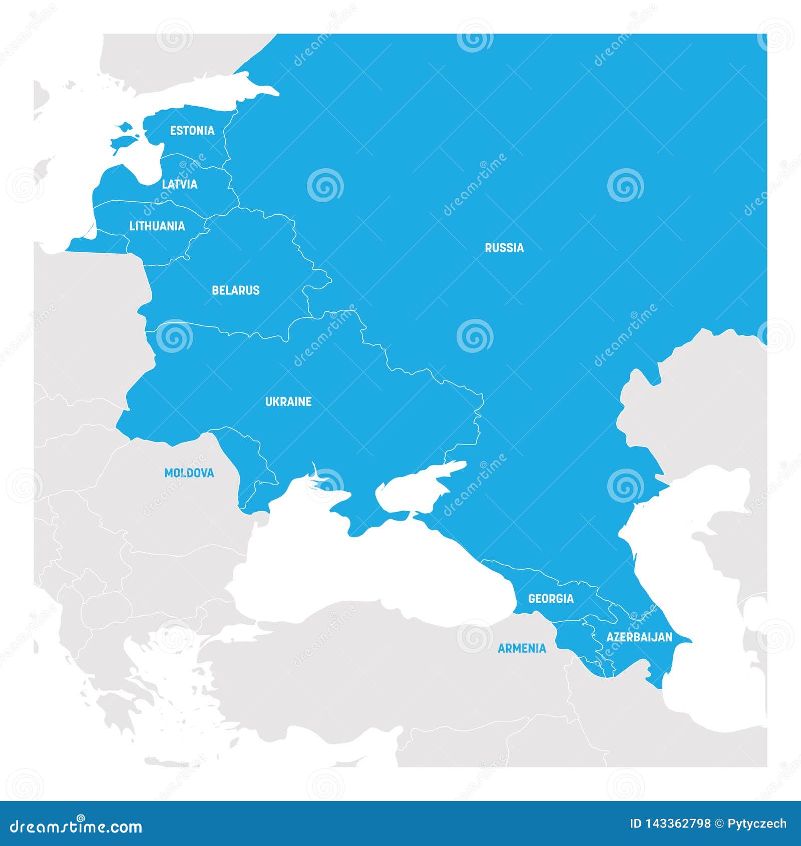 Région Deurope Est Carte Des Pays En Europe De Lest Pays