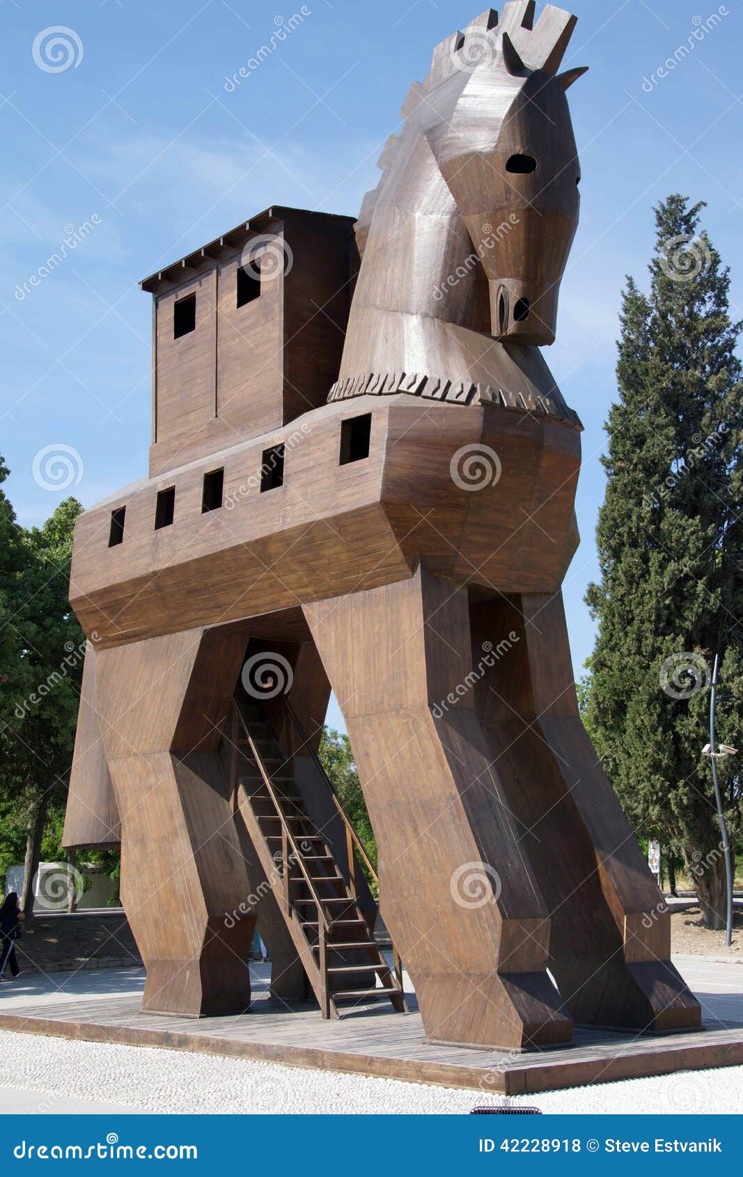 Monumento Do Cavalo De Troia Em Chanakkale Imagem de Stock