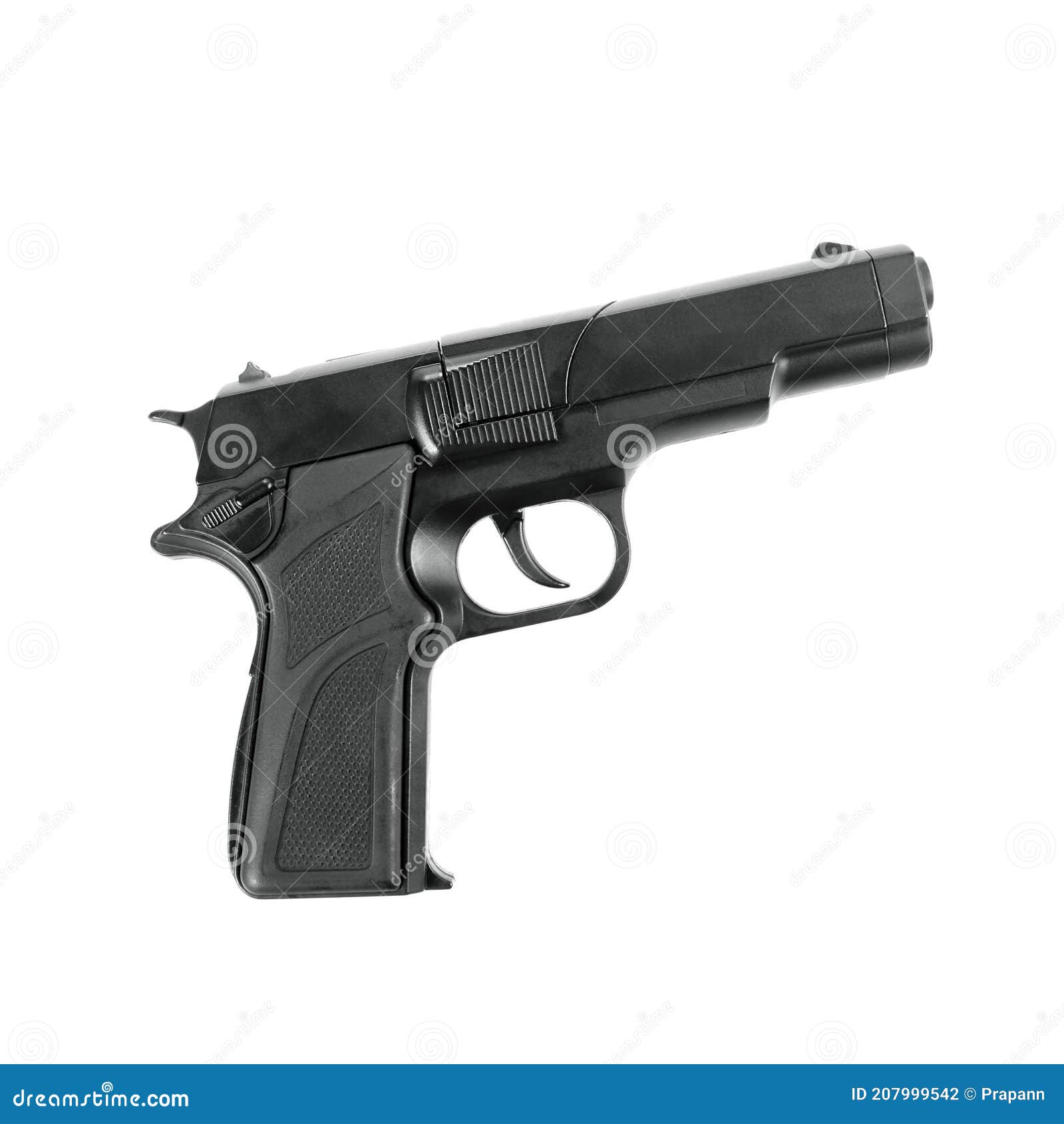 Réplique Pistolet à Jouet Faux Pistolets Isolés Sur Blanc Photo stock -  Image du noir, militaire: 207999542