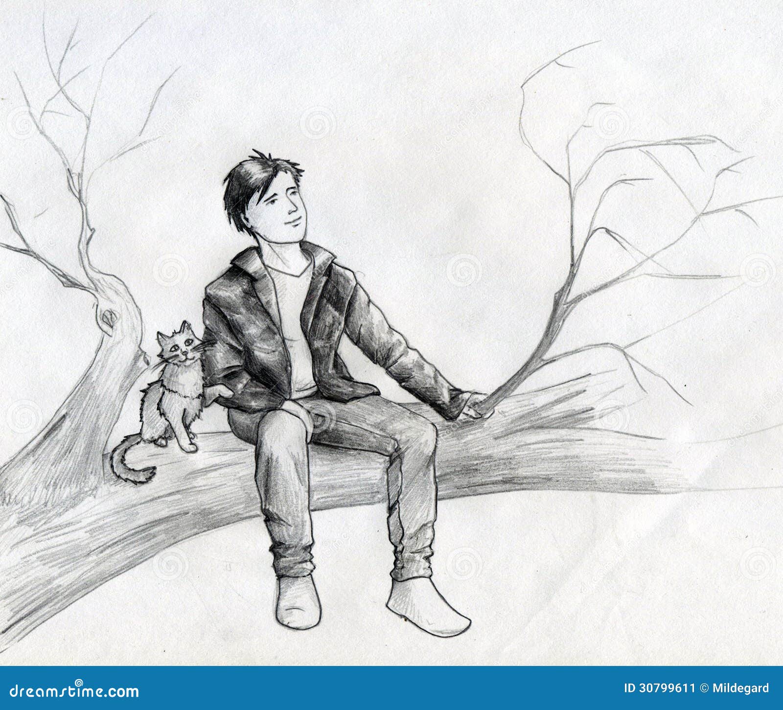 Rêveurs Sur Larbre Illustration Stock Illustration Du