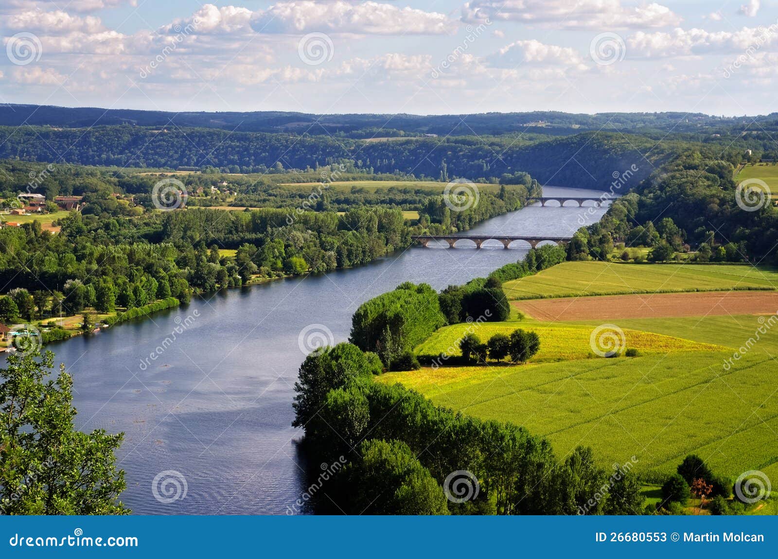 Río de Dordogne, punta de Cingle de Tremolat