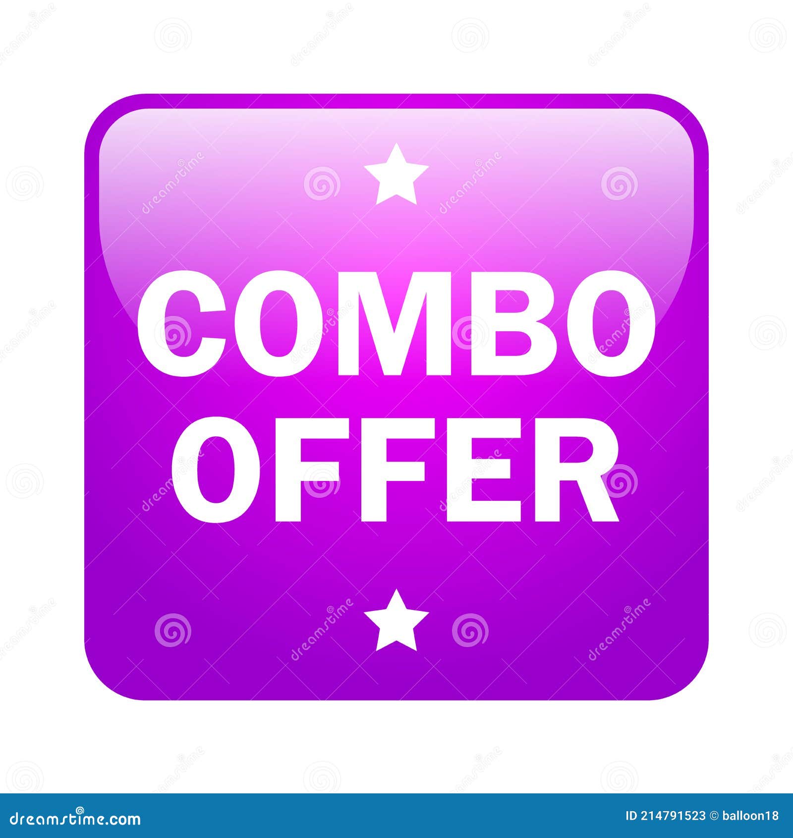 Combo offer web button stock vector. Illustration of discounts - 214791523