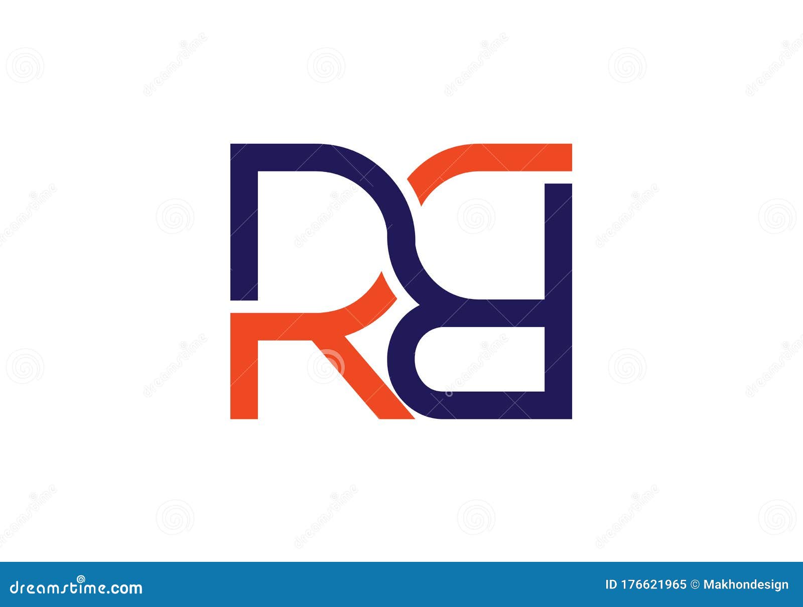 R B, RB Initial Letter Logo Design Vector Template, Graphic Alphabet