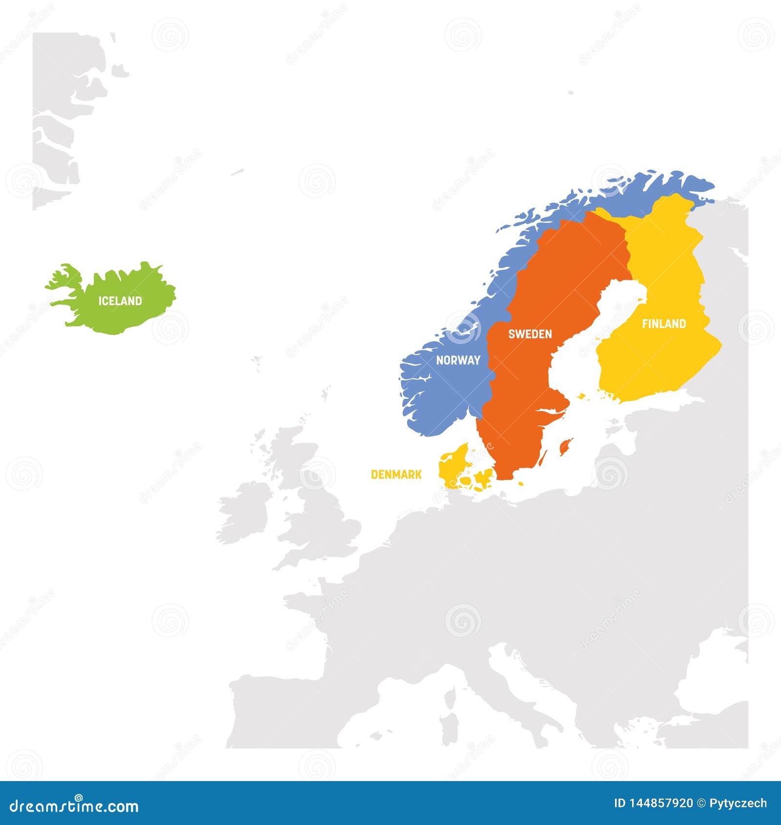 Rgion Du Nord De Leurope Carte Des Pays De La Scandinavie