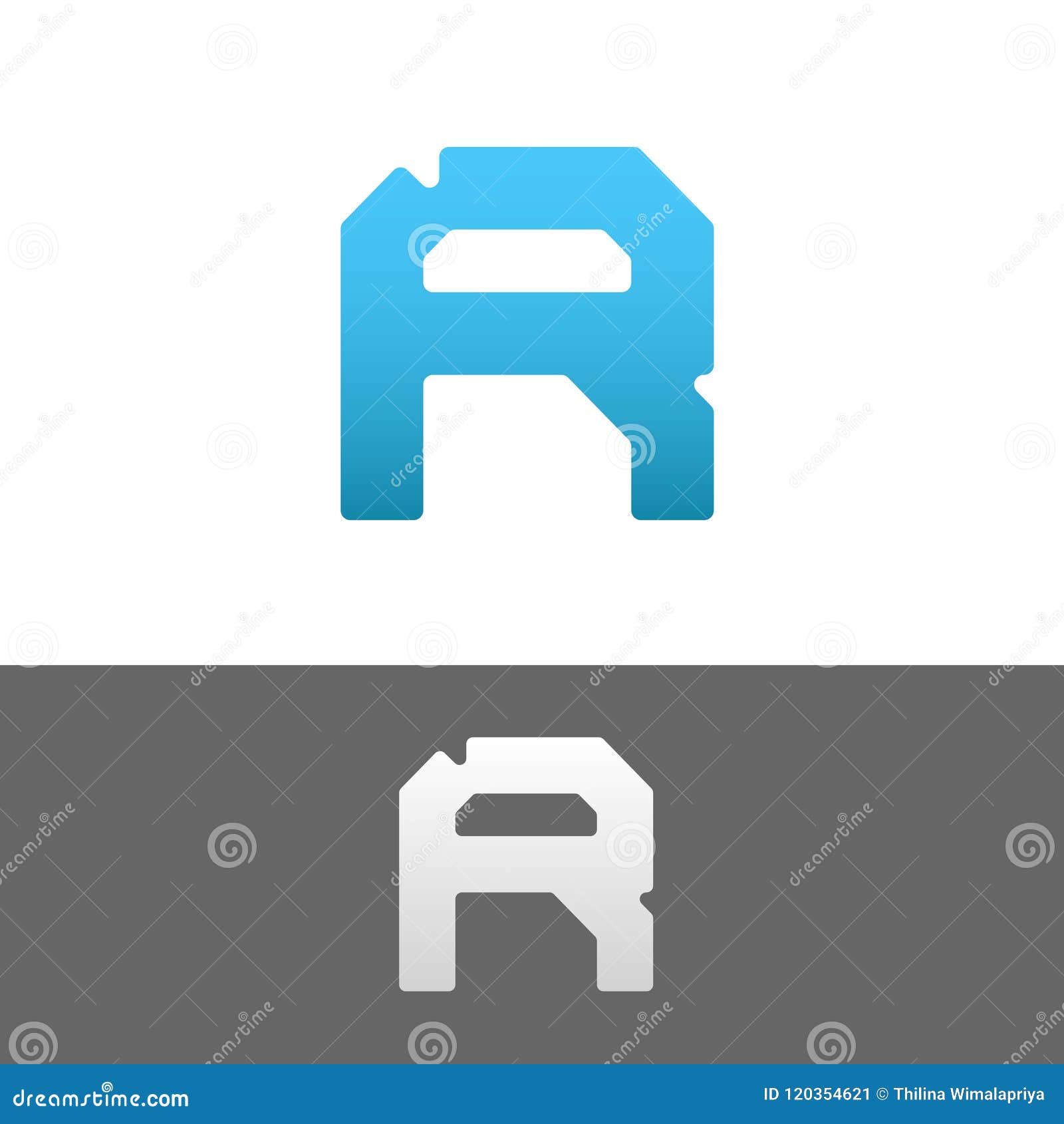 r letter alphabet abstract  text logo template