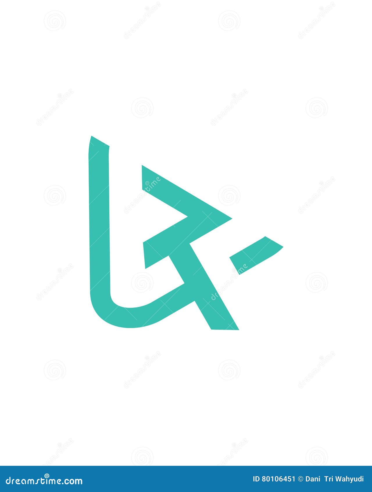 R or RV Initial Business Insurance Abstract Stock Illustration