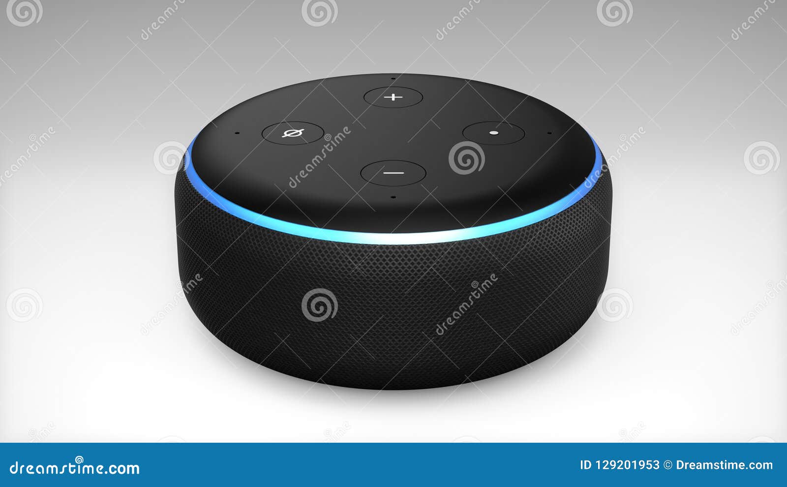 3ra Generación Del as Alexa Echo Dot Foto de archivo