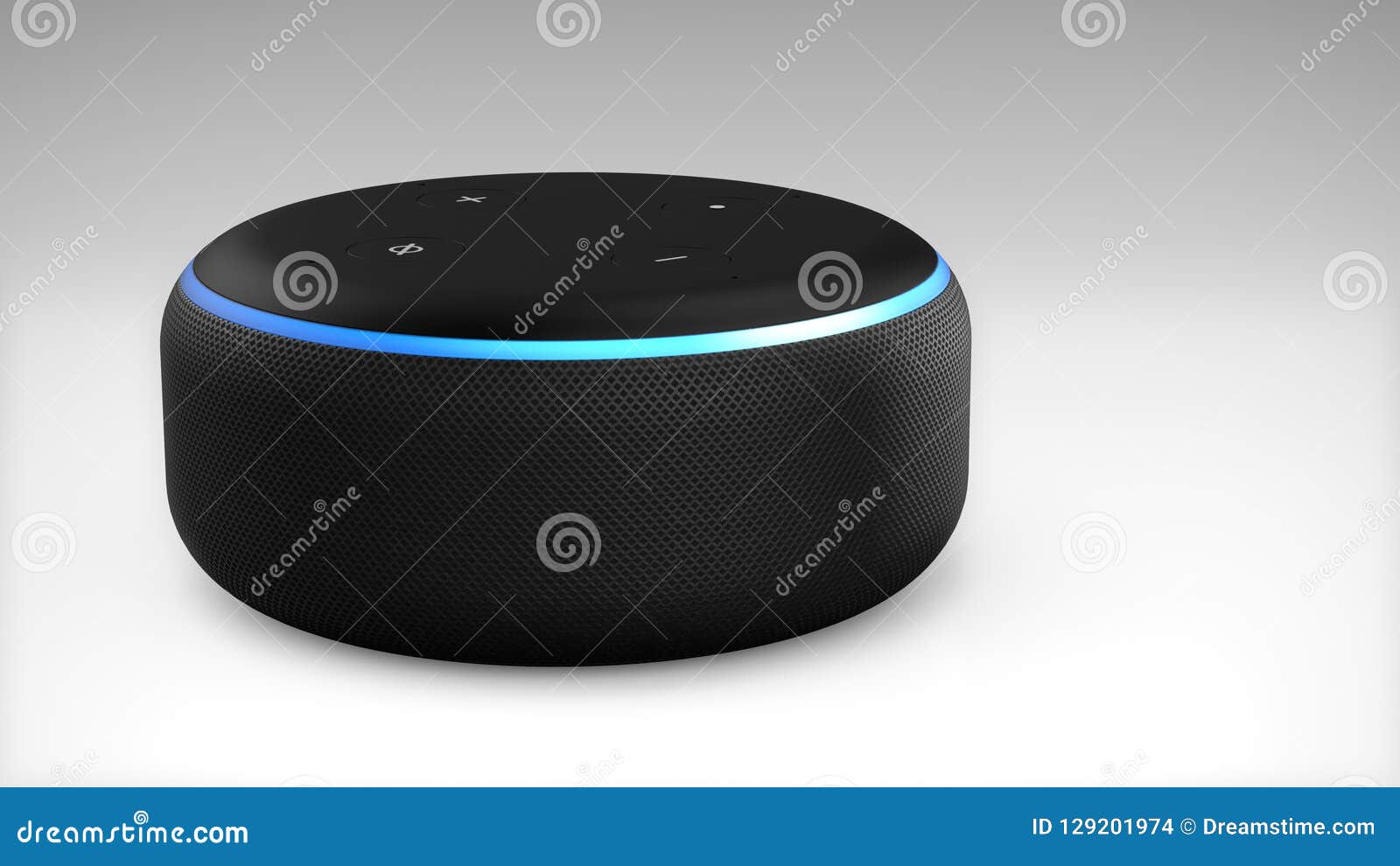 3ra Generación Del as Alexa Echo Dot Imagen de archivo editorial -  Ilustración de sonido, altavoz: 129201974