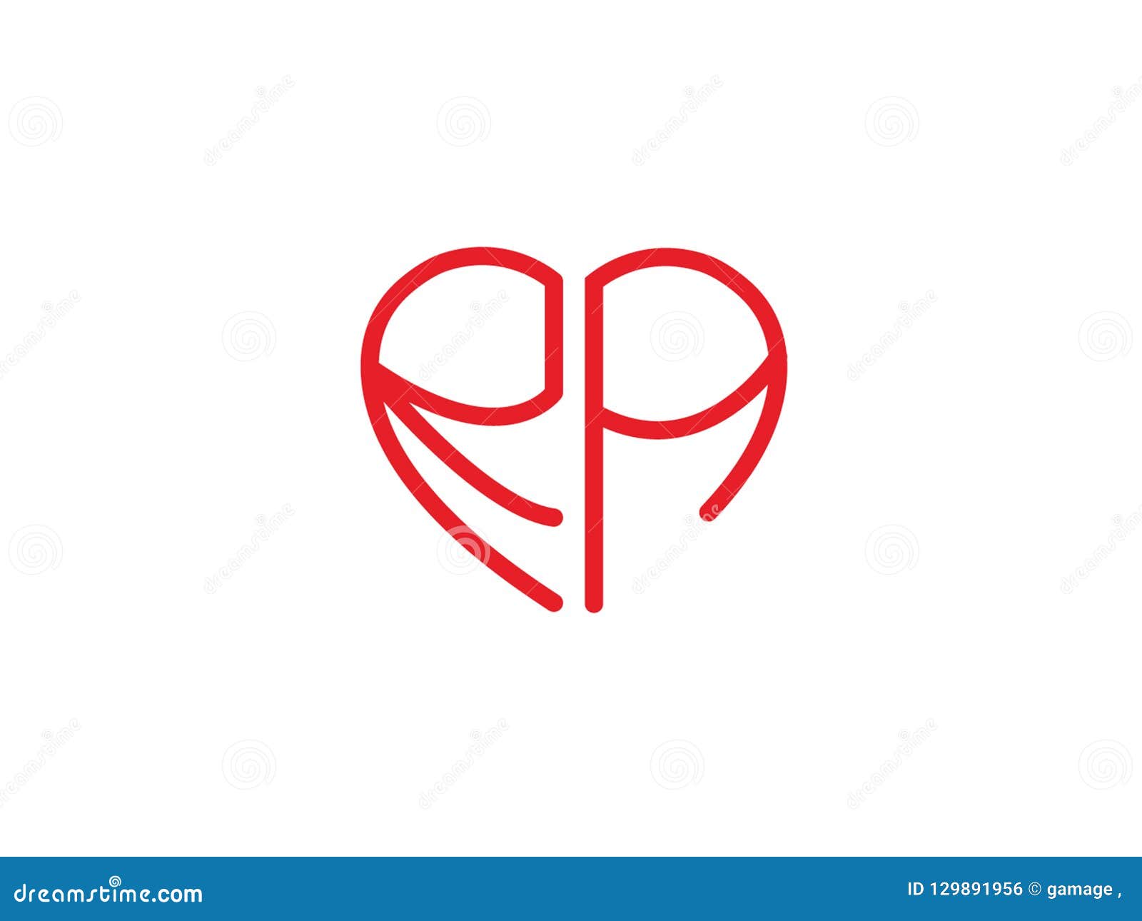 LV Initial Heart Shape Red Colored Love Logo Stock Vector - Illustration of  circle, business: 130141741