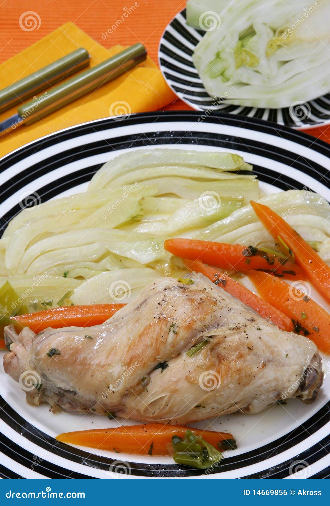 Rabbit cuisine with fennel stock photo. Image of black 14669856