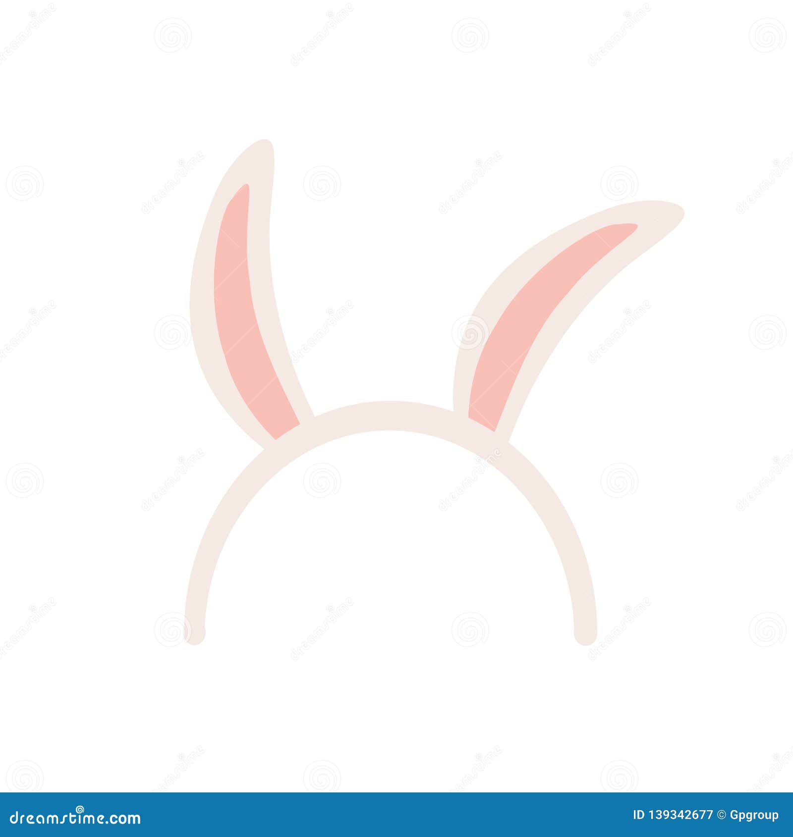 Rabbit ears isolated icon stock vector. Illustration of headband