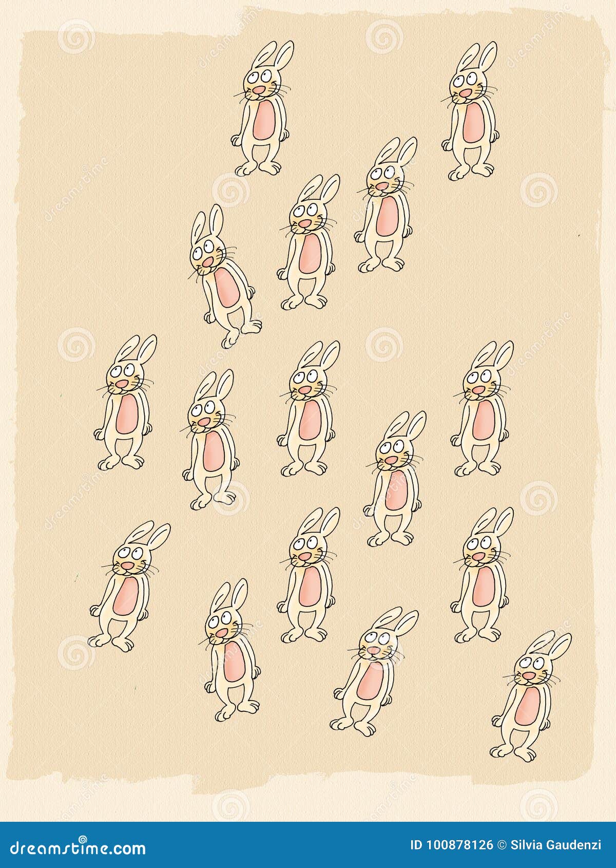 rabbit gift card or cloth, pattern, repeating pattern,