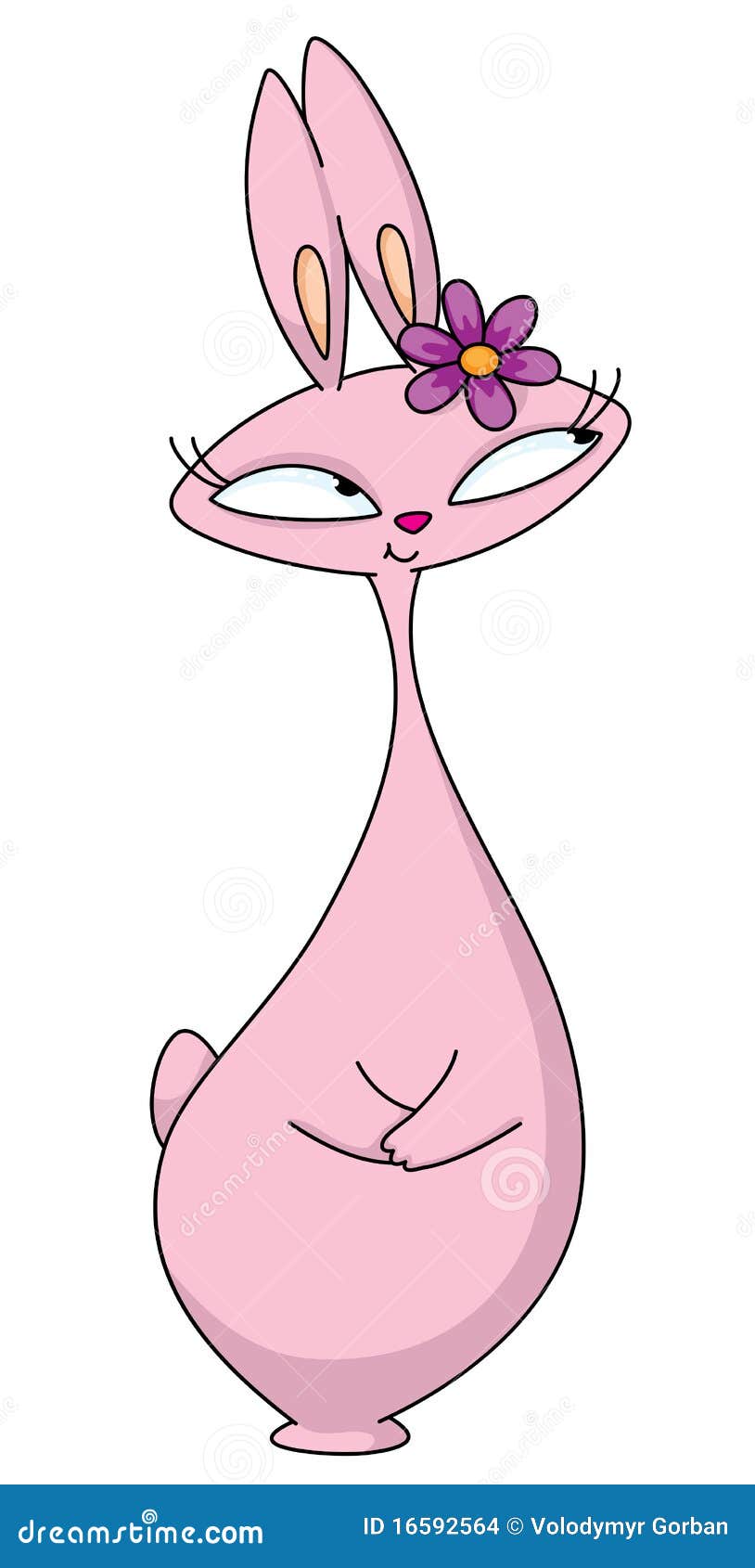 Rabbit girl stock vector. Illustration of hare, rabbit 16592564