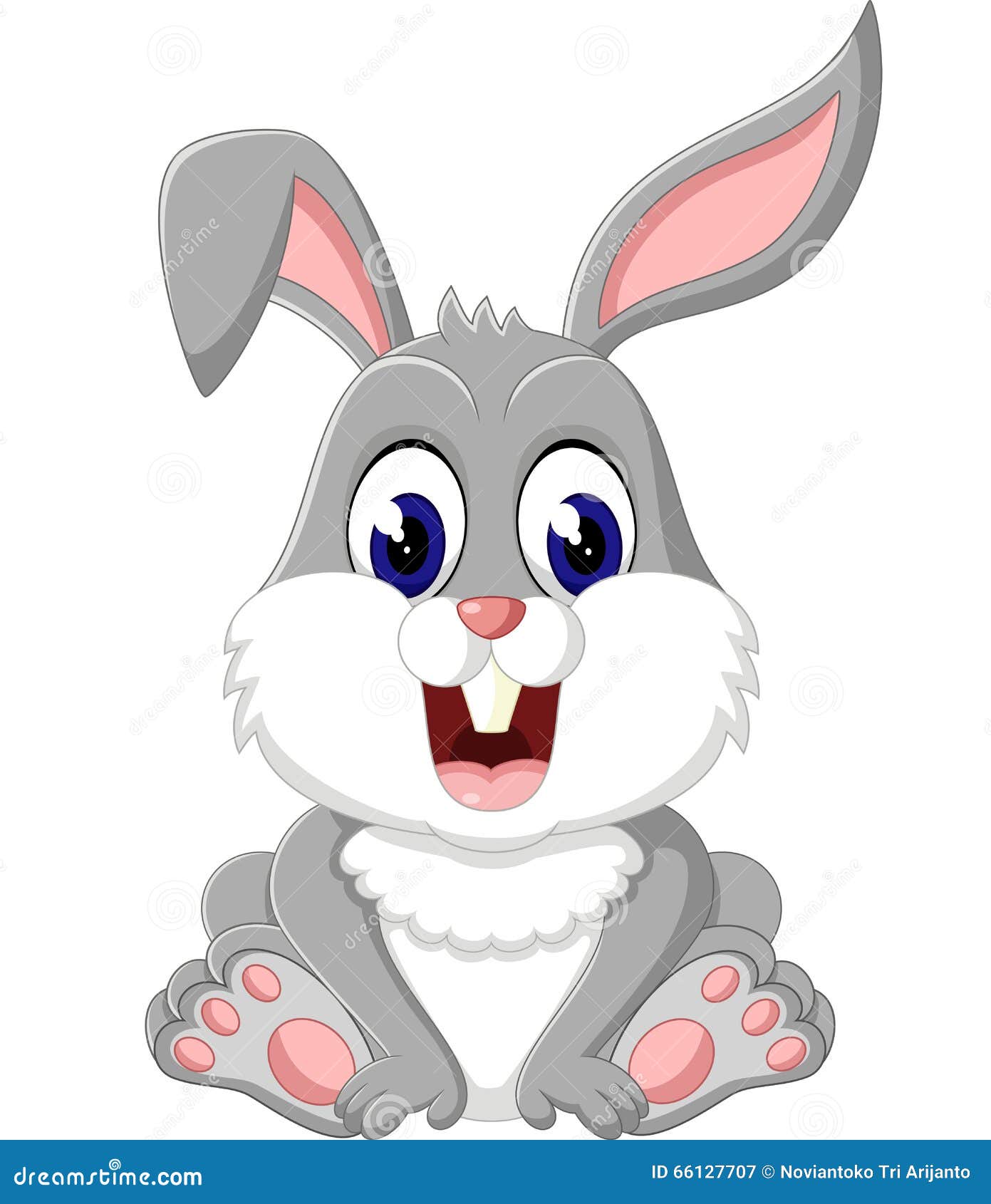 Rabbit stock vector. Illustration of character, funny - 66127707