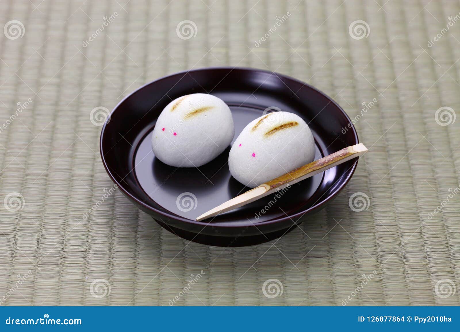 rabbit manju, japanese confection