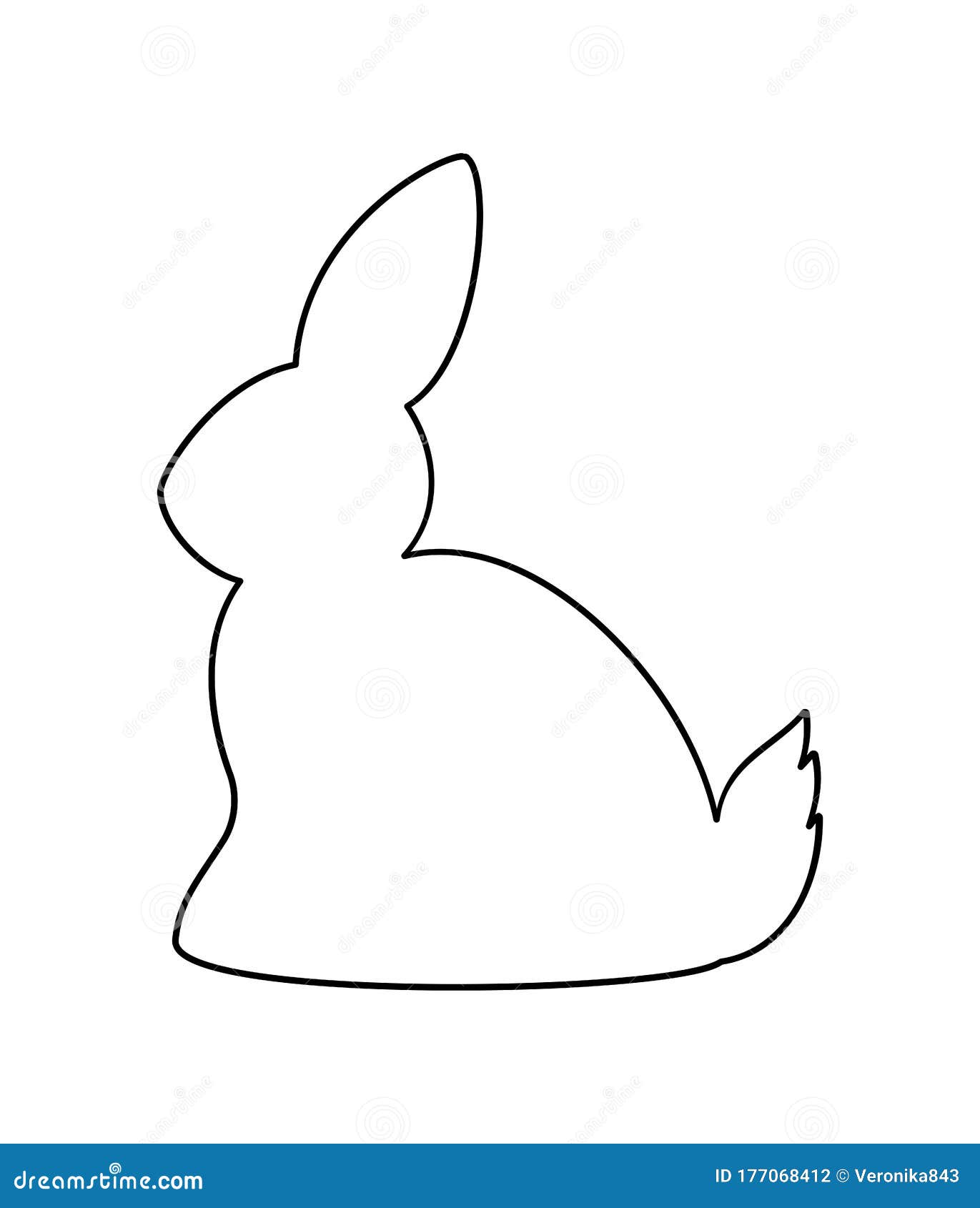 Download Rabbit Outline. Easter Bunny Clipart. Vector Illustration ...