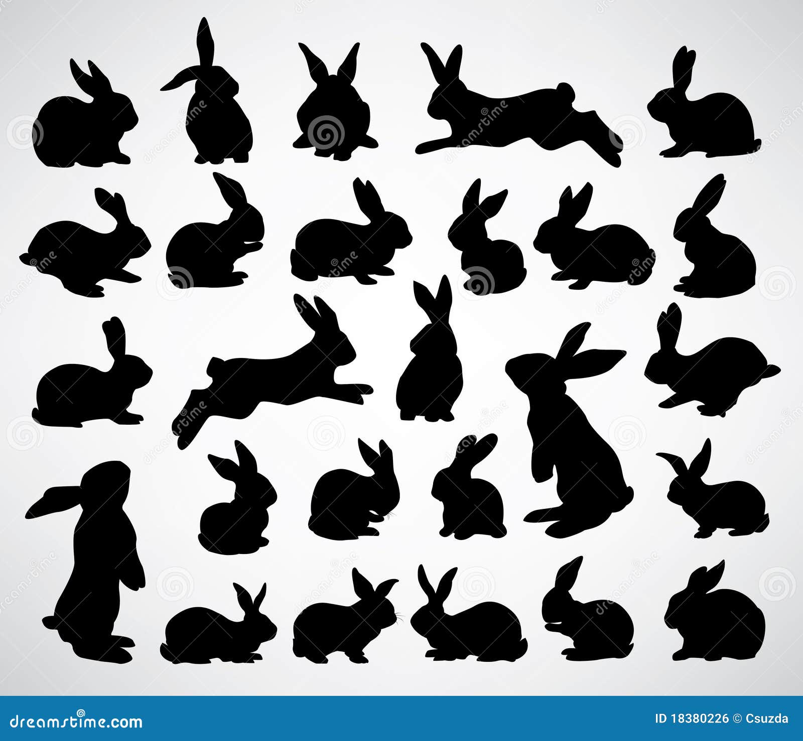 rabbit silhouettes