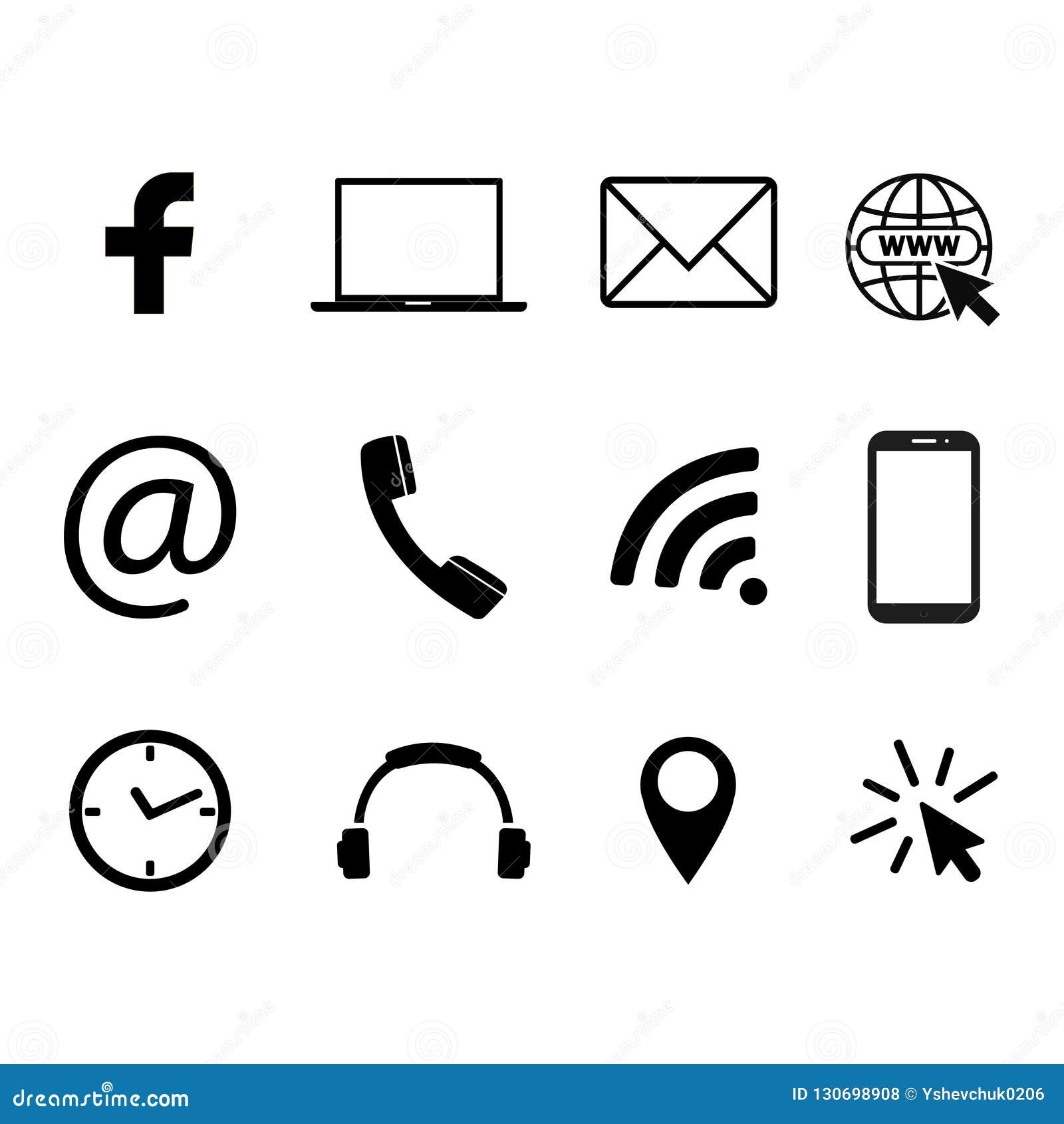 Raccolta Dei Simboli Di Comunicazione Contatto Email Telefono Cellulare Messaggio Media Sociali Icone Di Tecnologia Wireless Illustrazione Vettoriale Illustrazione Di Icone Dispositivo 130698908