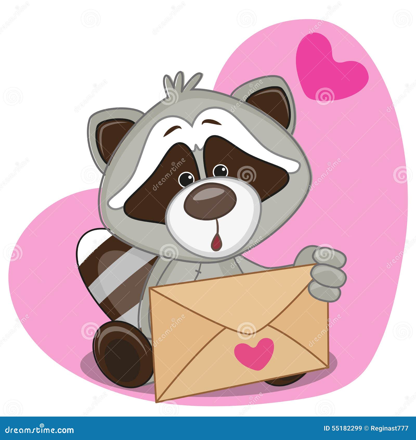 raccon with envelope