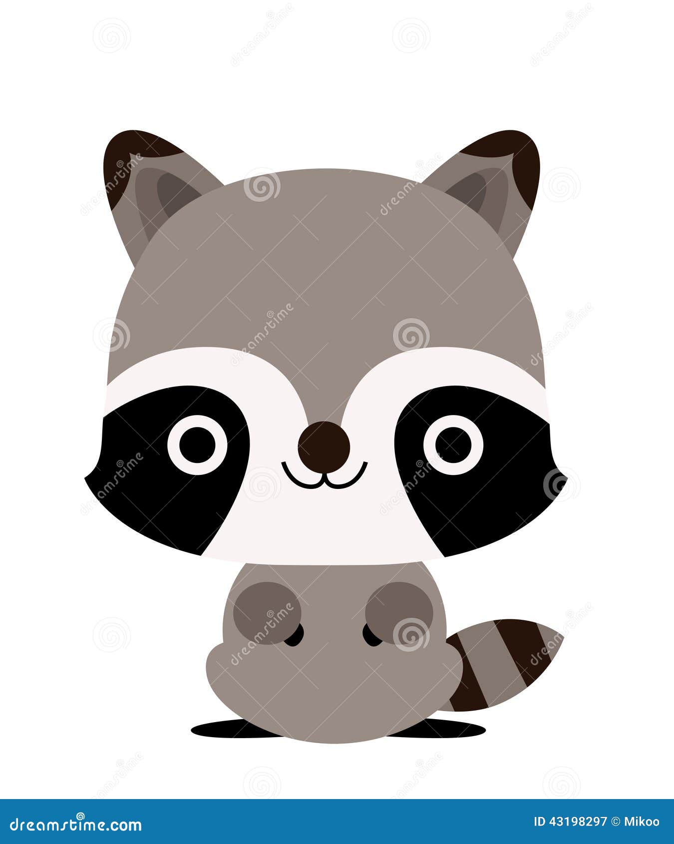 Raccoon stock vector. Illustration of cute, tail, nature - 43198297