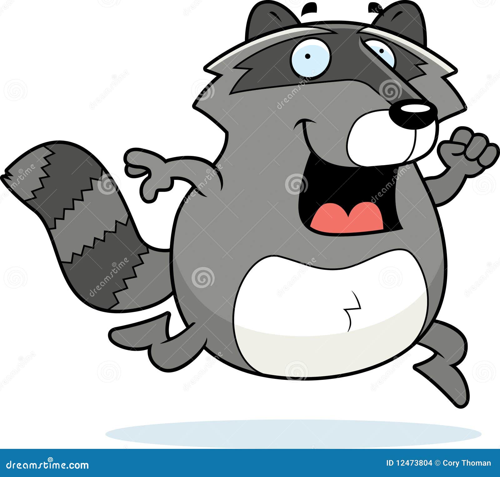 Raccoon Running stock vector. Illustration of raccoon - 12473804