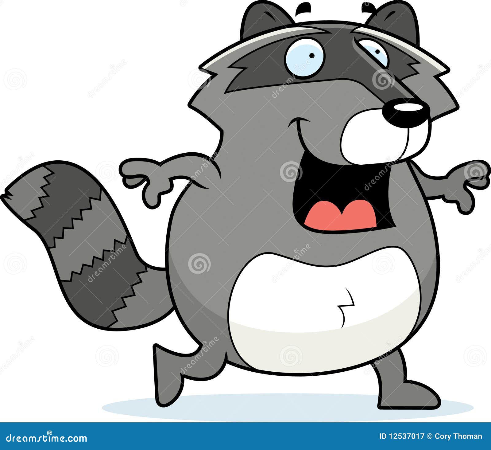 Raccoon Walking stock vector. Illustration of smiling - 12537017