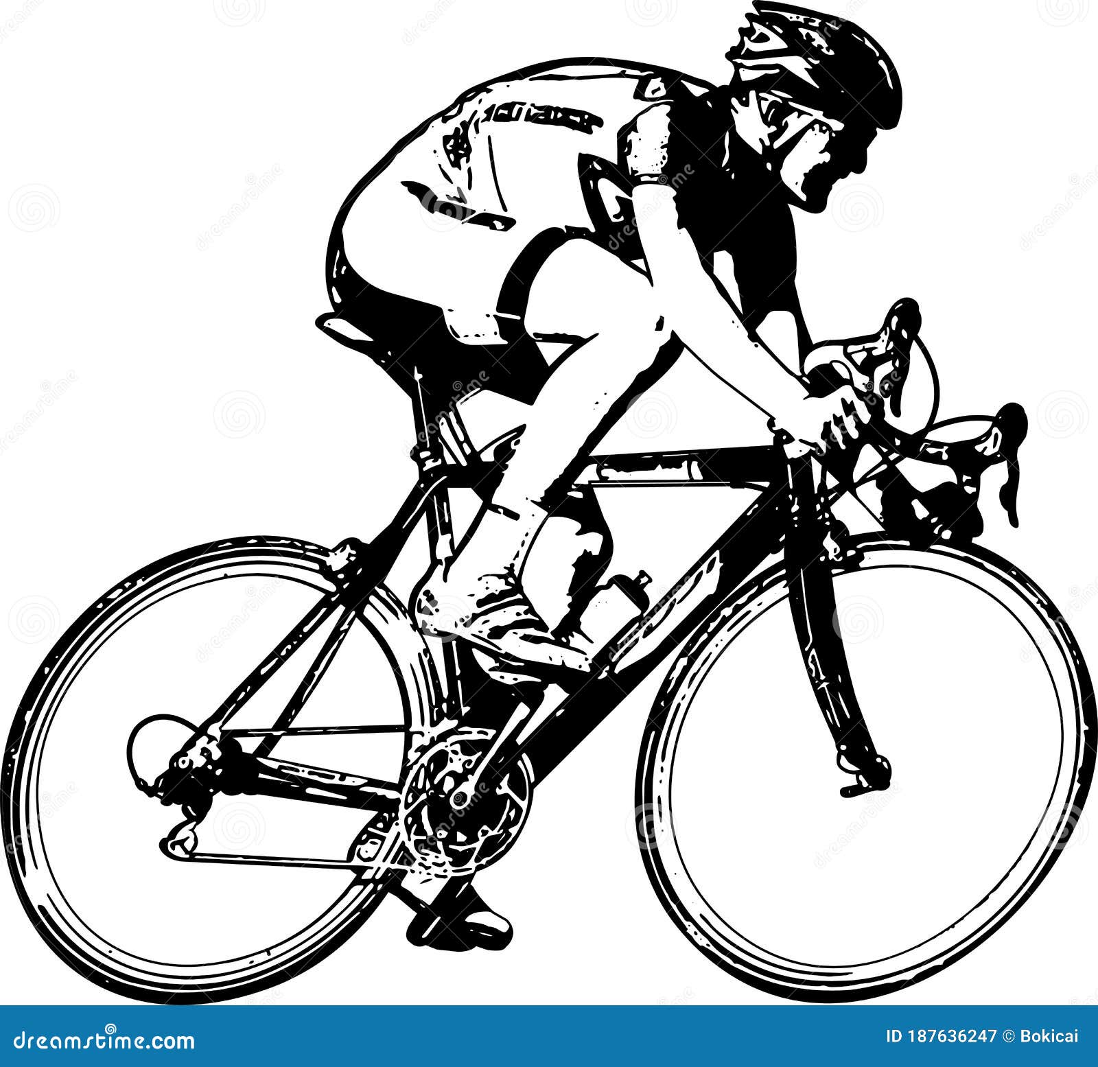 race bicyclist sketch