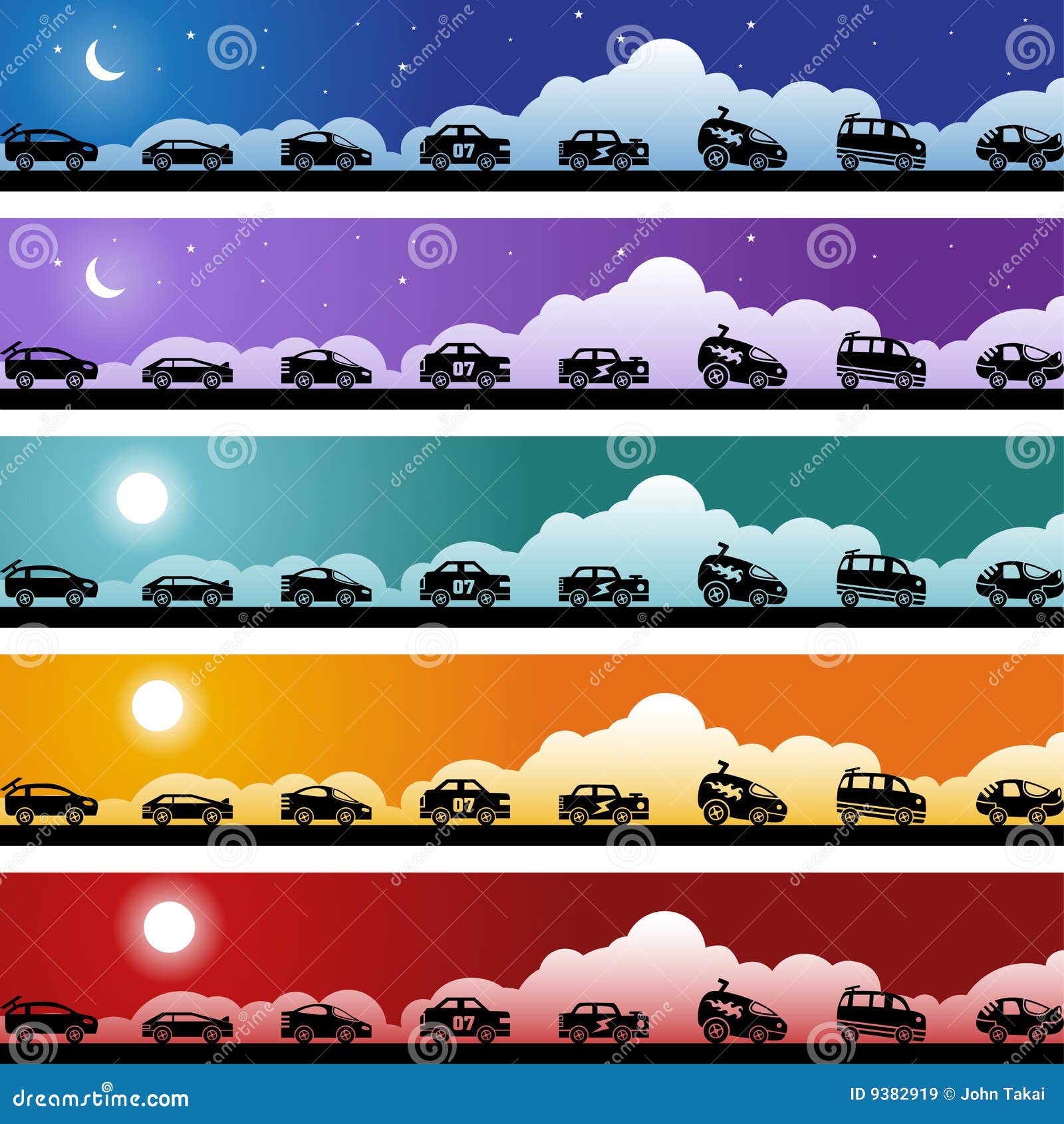 Race Car Banner Set stock vector. Image of race, auto 9382919