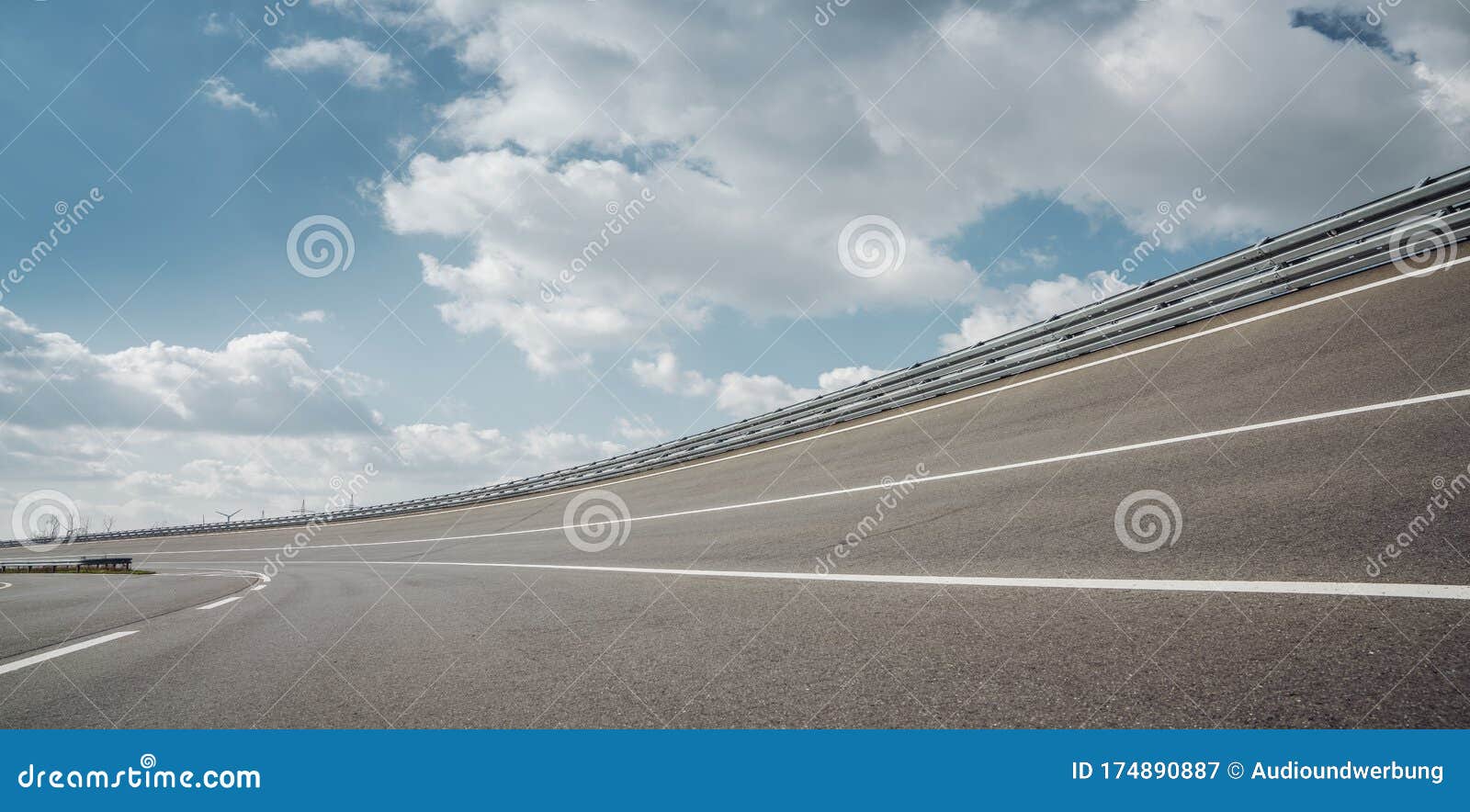 race car / motorcycle racetrack on a sunny day