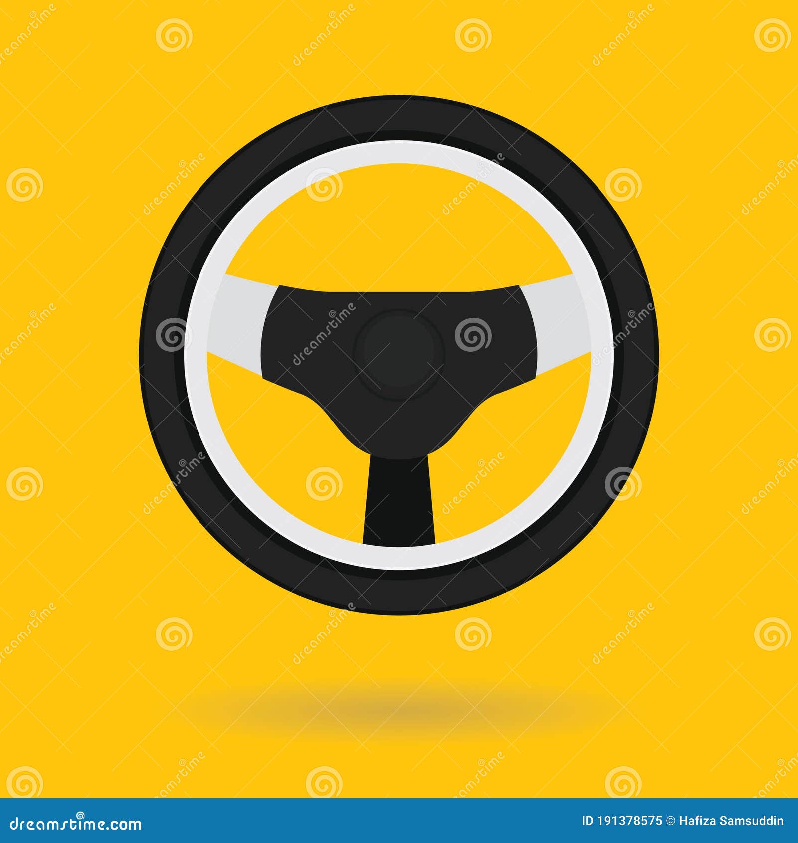 Race Car Steering Wheel. Vector Illustration Decorative Design Stock