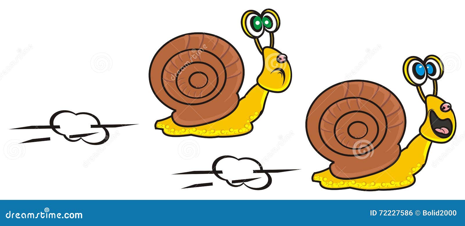 Race two snails stock illustration. Illustration of cartoon 72227586