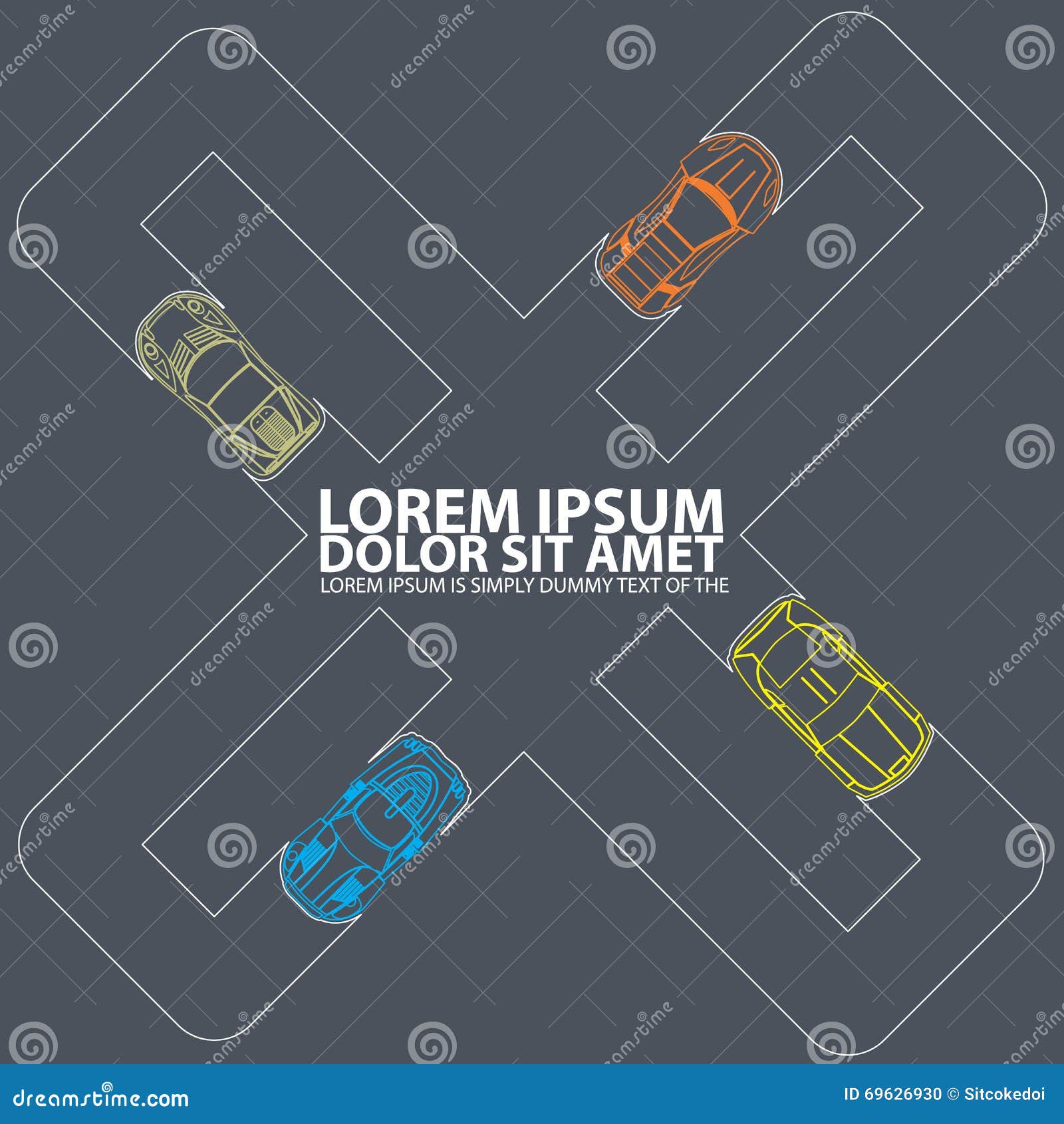 Racing Car As a Template To Your Theory Stock Vector Illustration of