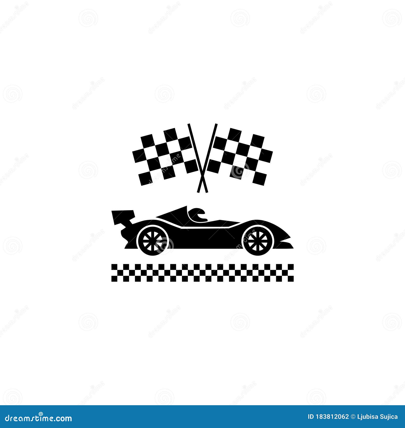 Racing Car Icon Isolated on White Background. Formula Race Car Icon Stock  Vector - Illustration of automobile, graphic: 183812062