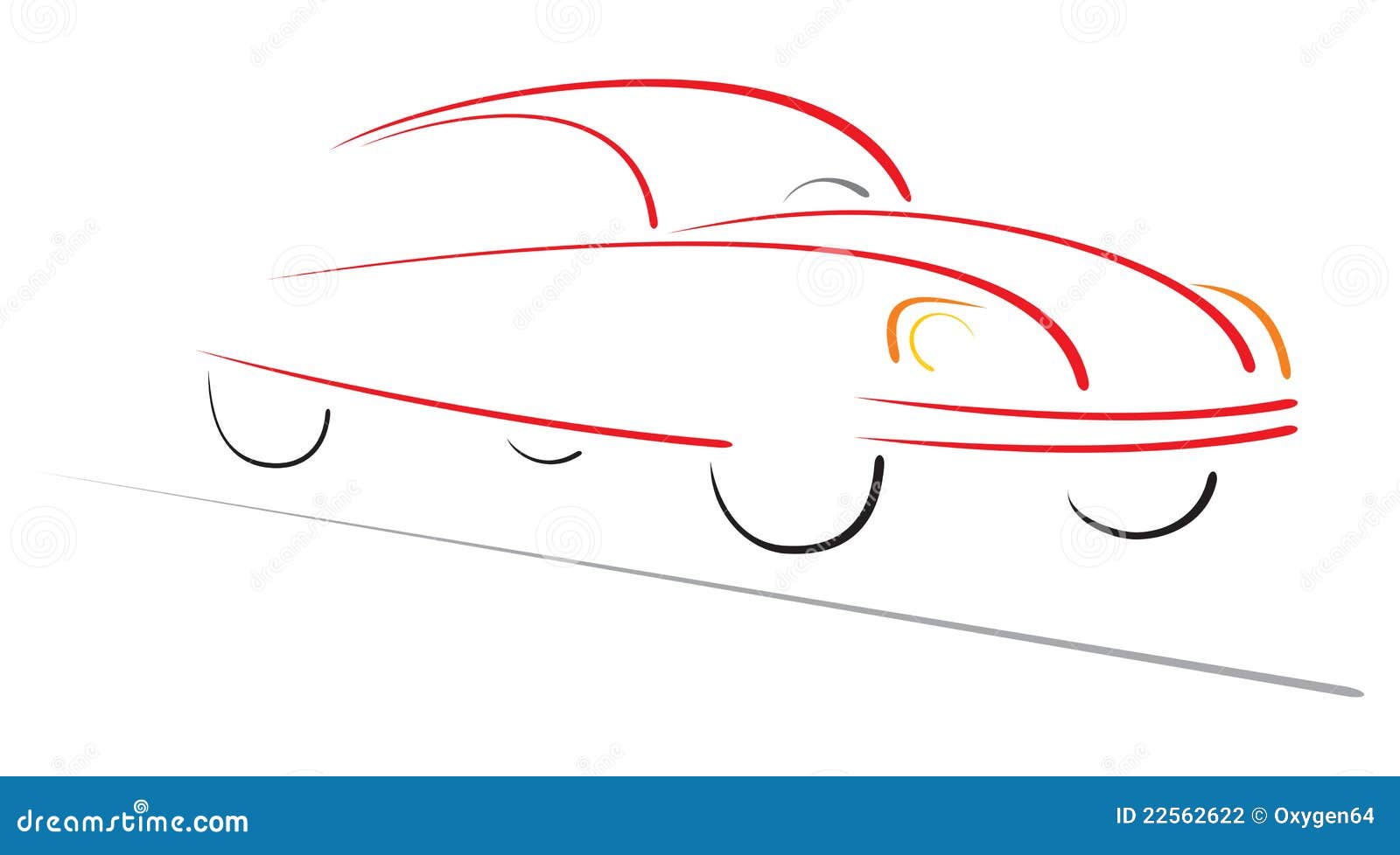 Racing car on road stock vector. Illustration of sign - 22562622