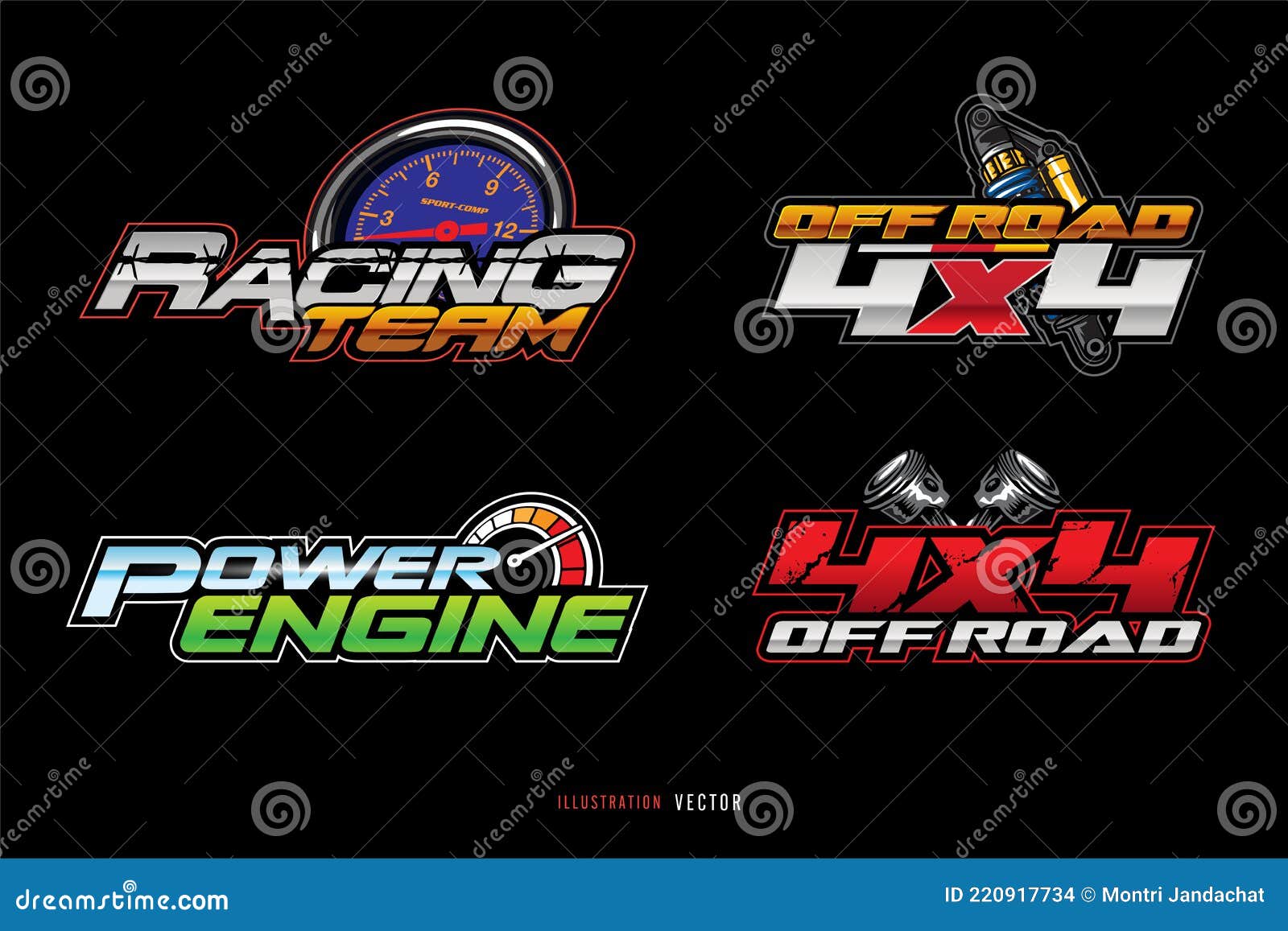 racing car and 4x4 offroad logo template . automotive logo  template. concept  