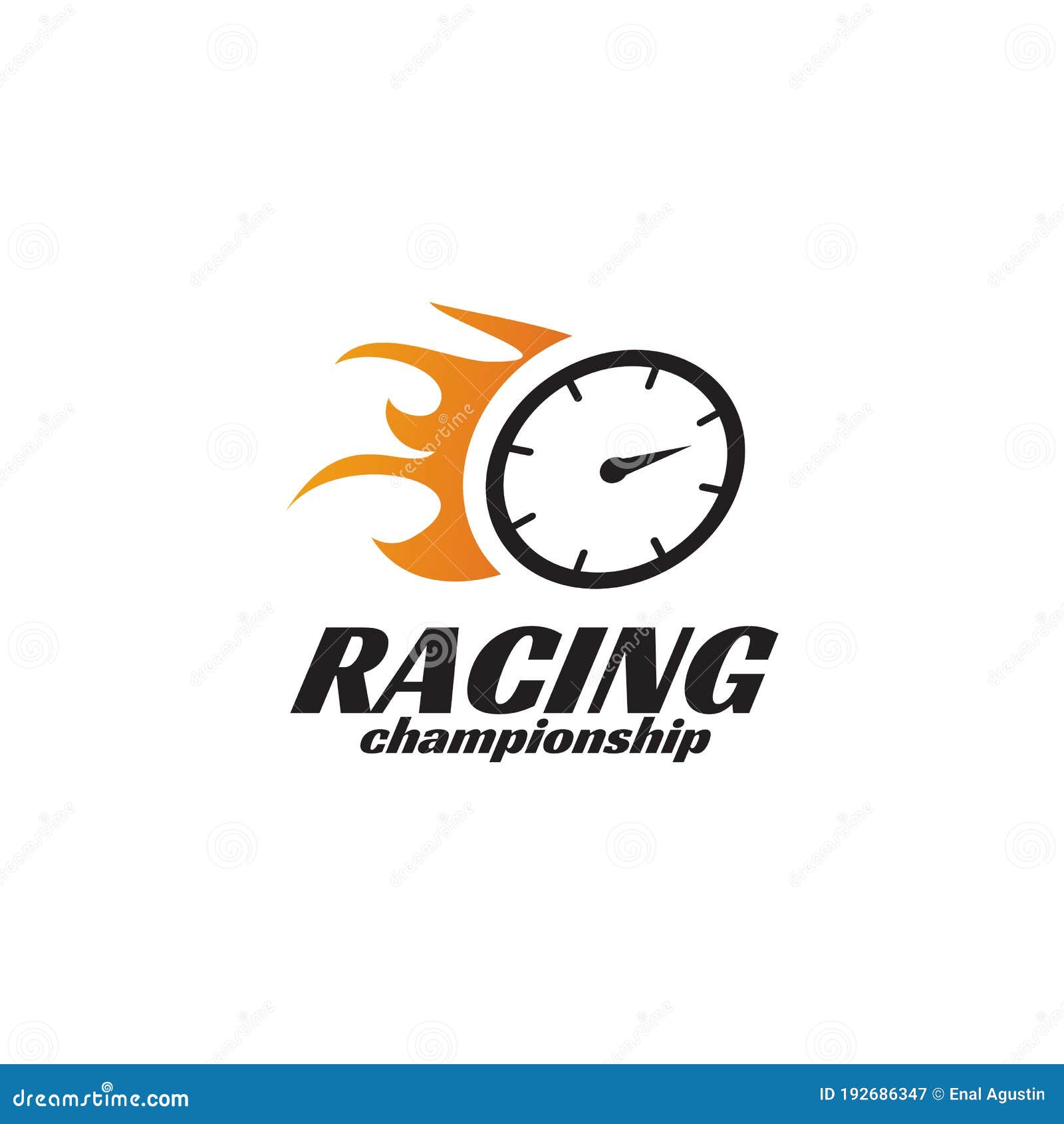 Racing championship logo design incorporated Vector Image