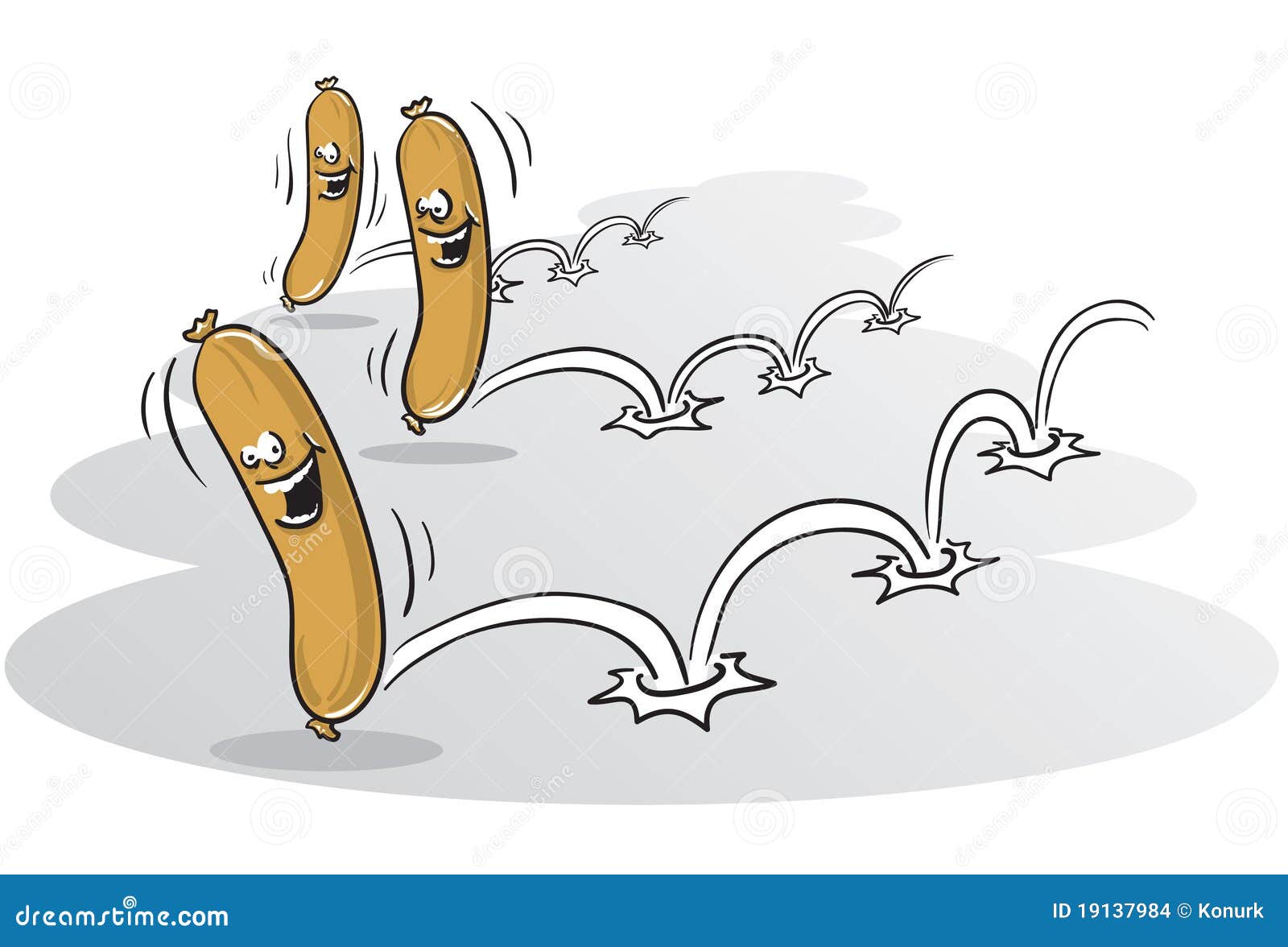 Racing sausages stock vector. Illustration of sausage - 19137984