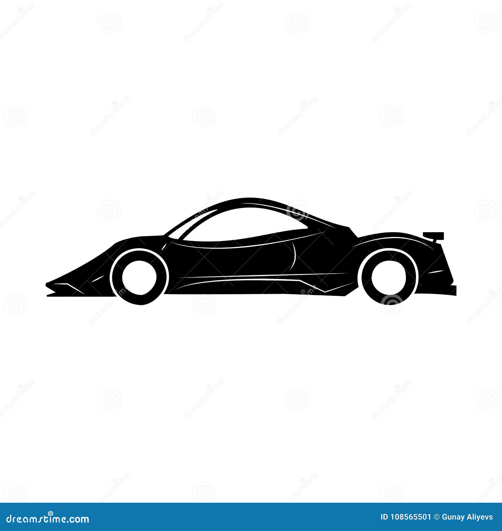 Racing Speed Car Icon. Car Type Simple Icon. Transport Element