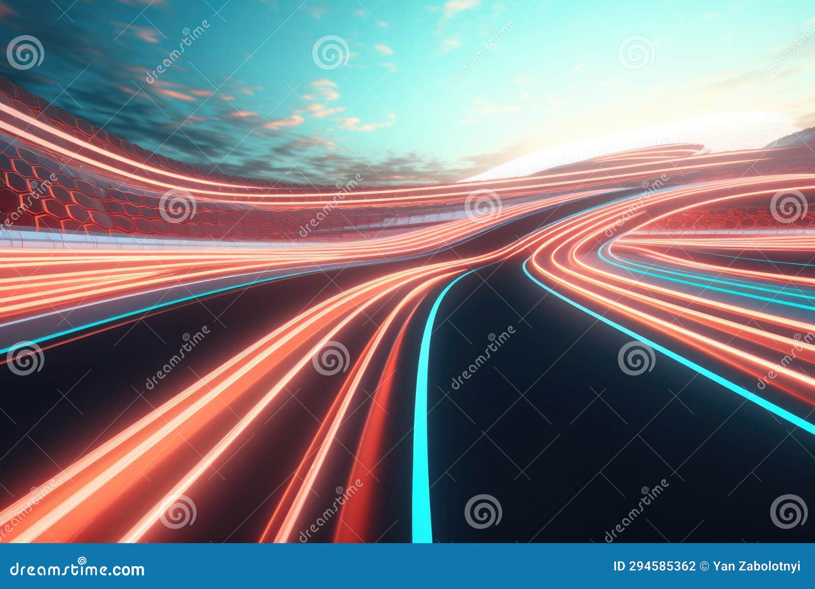 racing track marked with start and finish lines