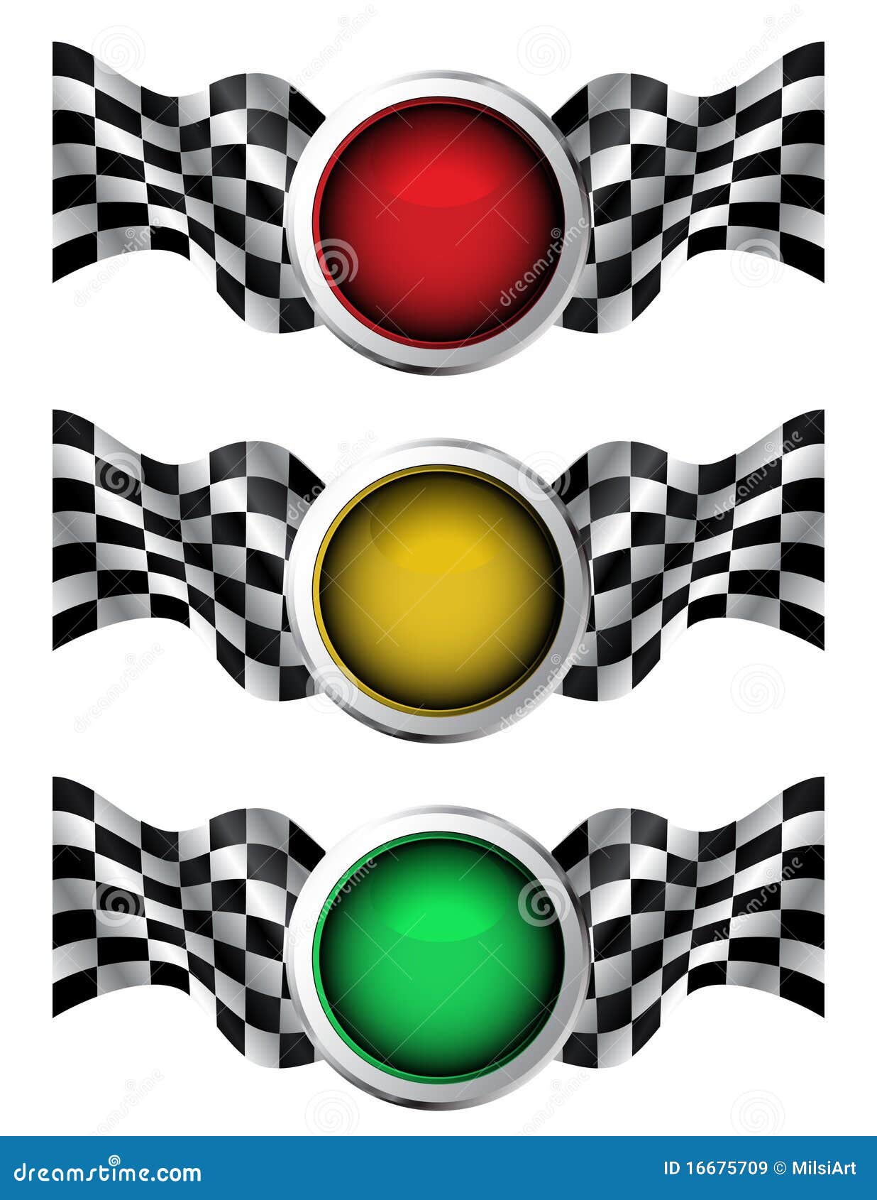 Racing traffic lights stock vector. Illustration of competition 16675709