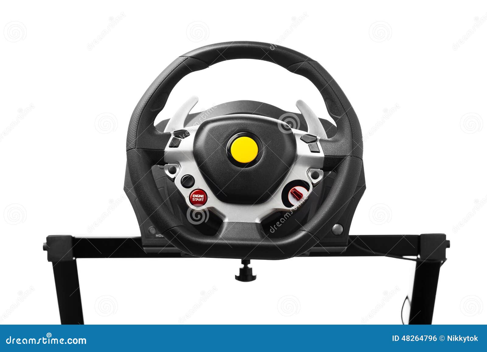 Racing Wheel for Computer Driving Simulator Stock Illustration