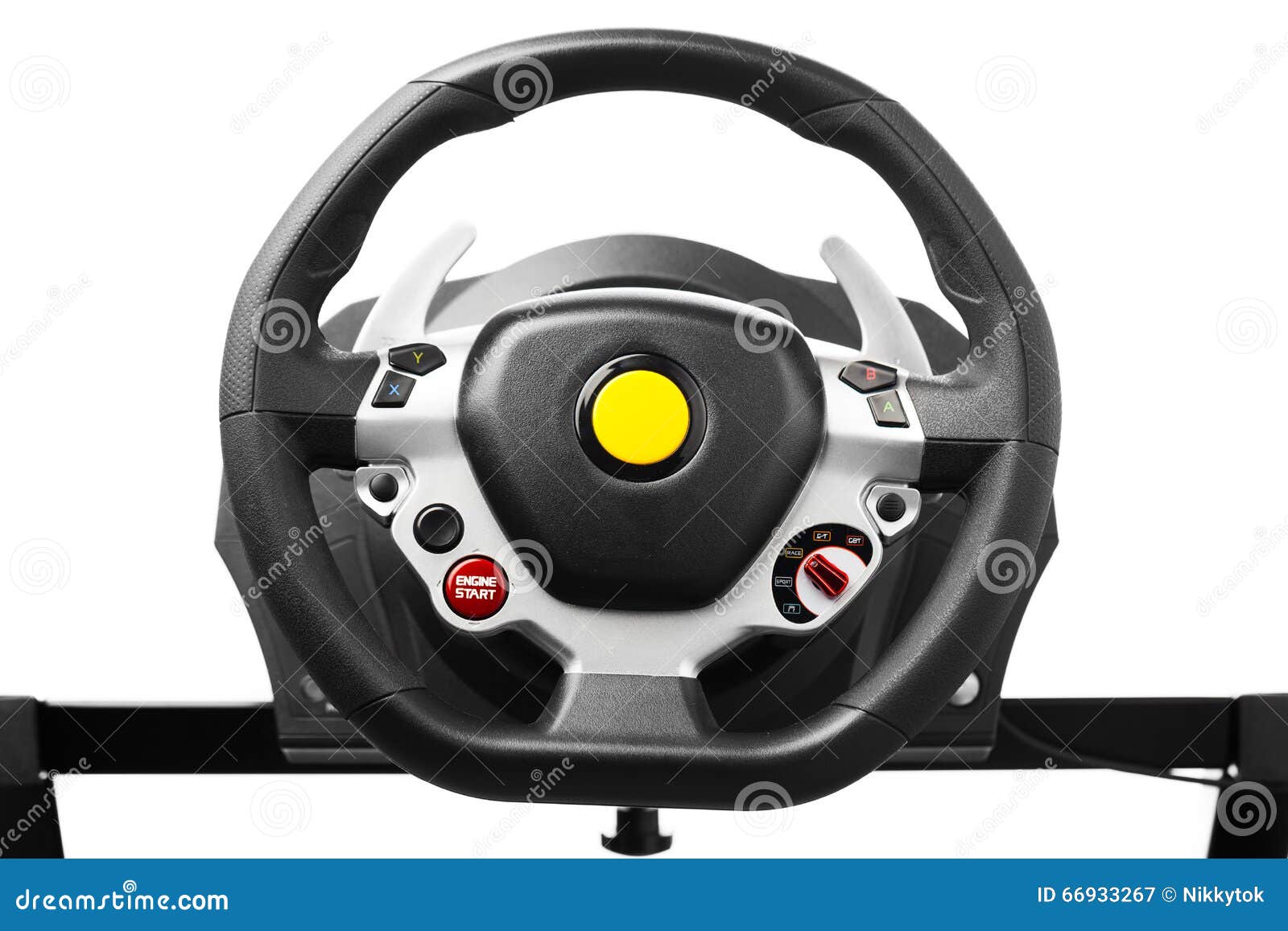 Racing Wheel for Driving Simulator Stock Image Image of buttons, play