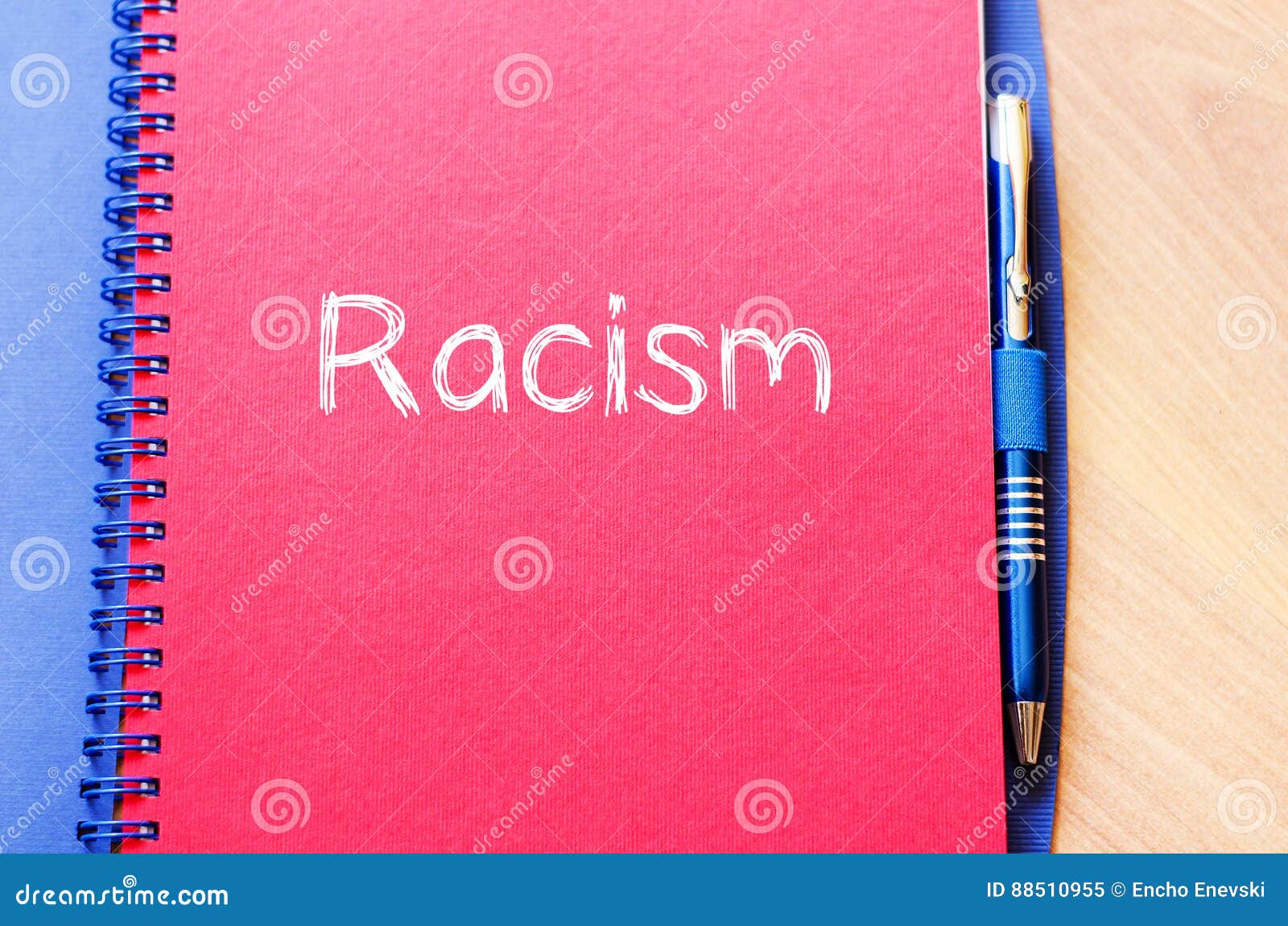Racism write on notebook stock image. Image of contrast 88510955