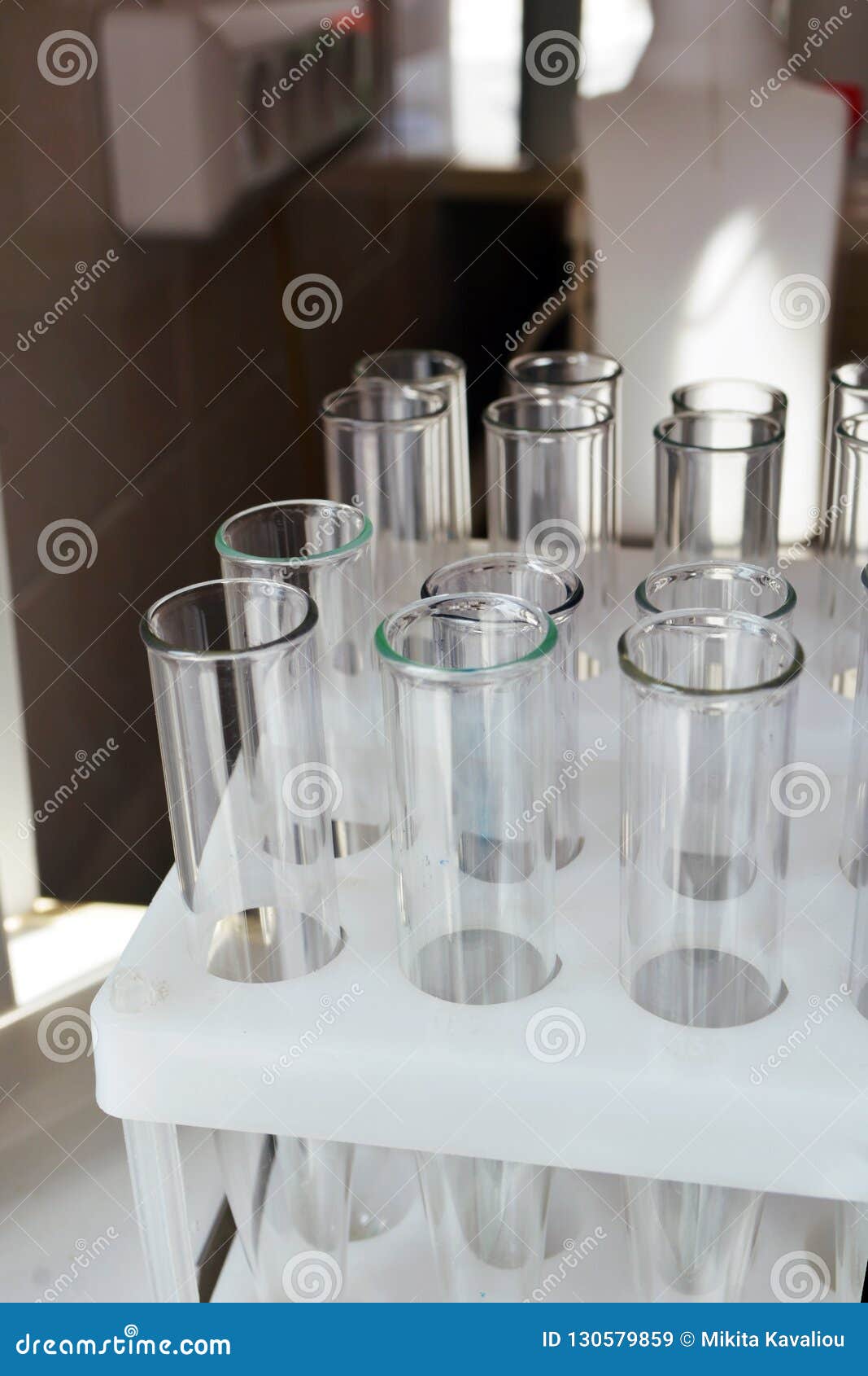 Rack Of Blood Tubes Labeled In Blood Bank Lab RoyaltyFree Stock Image