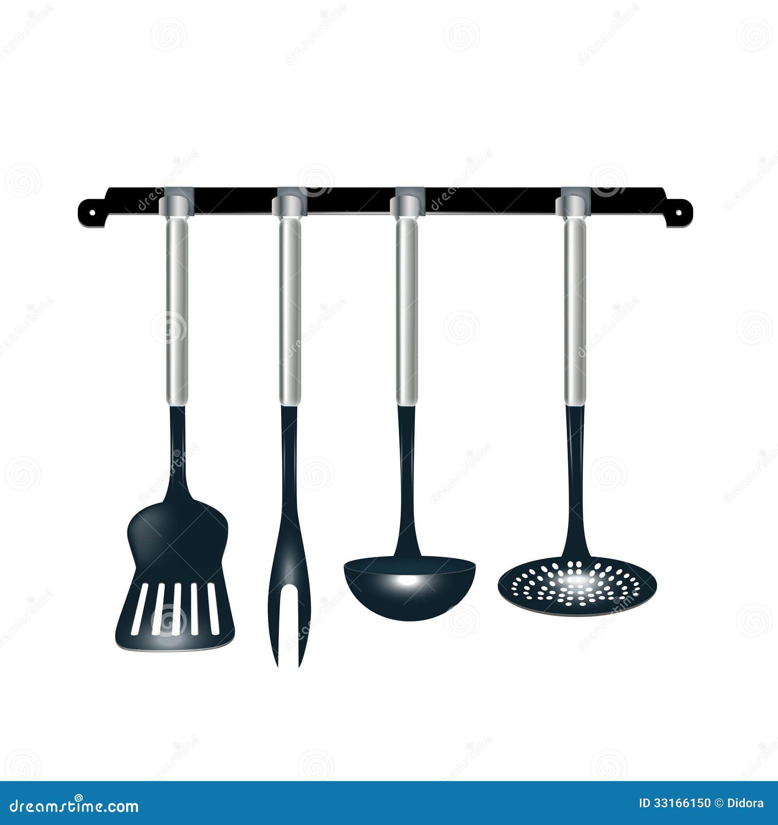 stainless steel tools kitchen Rack Photo Kitchen Of Isolated Hanging Stock Utensils