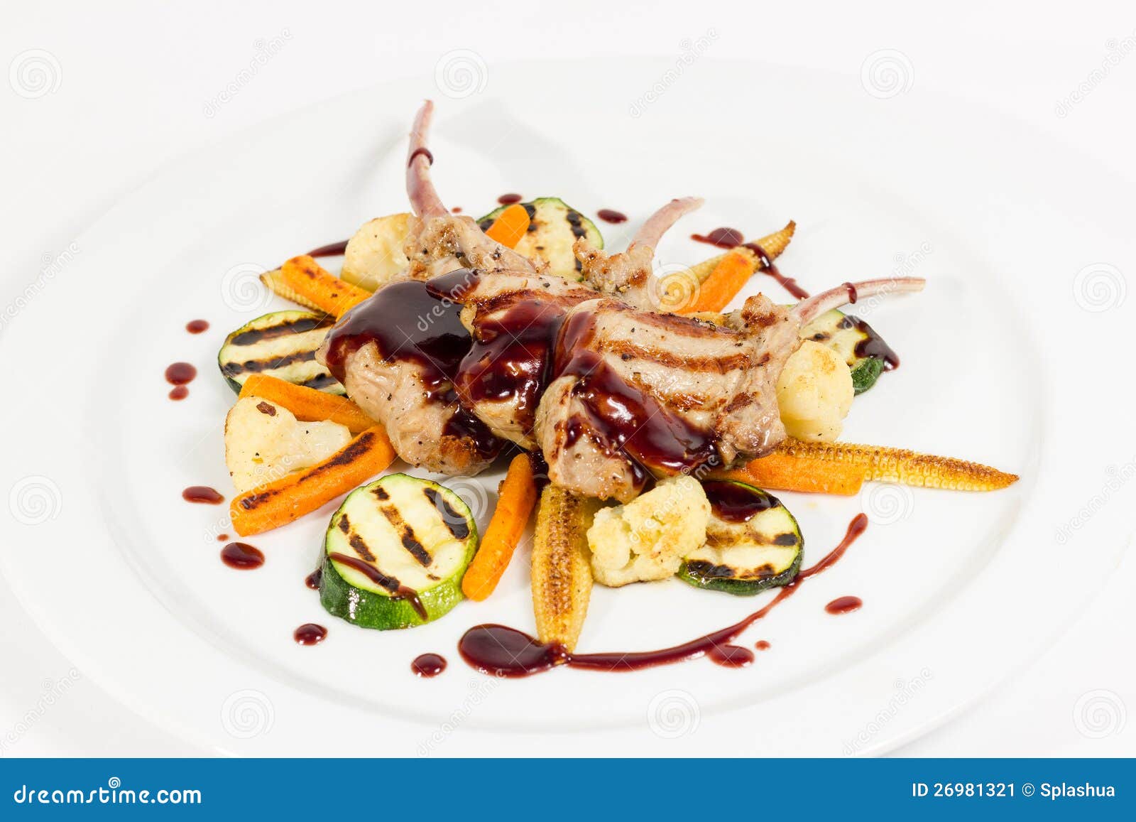 Rack of lamb stock image. Image of zucchini, restaurant 26981321