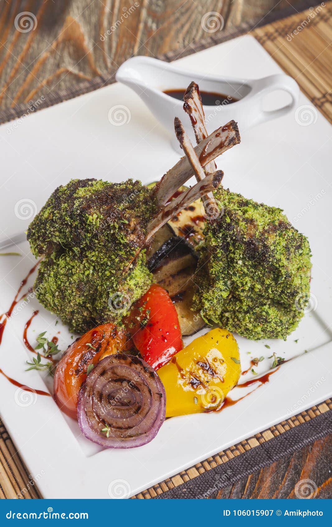 Rack of Lamb with Vegetables Stock Image Image of nutrition, green
