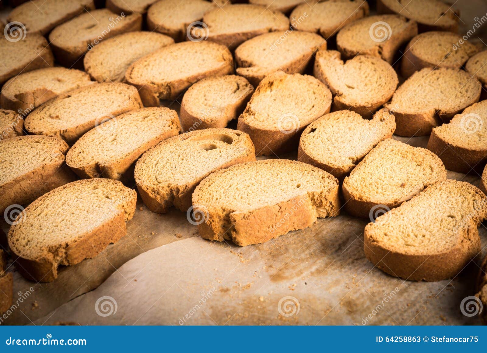 Rack of Organic Baked Biscuits in an Industrial Oven Stock Image