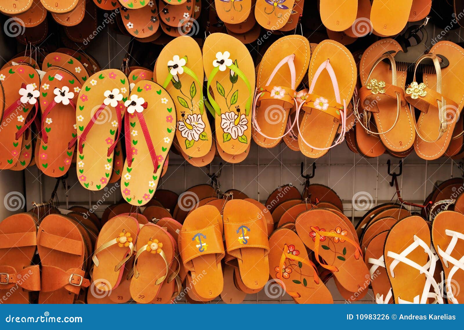 Rack with sandals stock photo. Image of rack, sale, flops 10983226